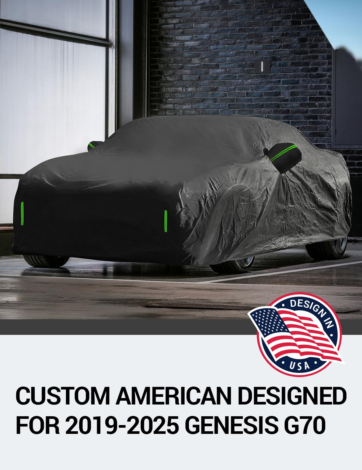 Proadsy 2025 Upgrade Car Cover Custom Fit For 2019-2025 Genesis G70, Waterproof All Weather For Automobiles, Full Exterior Cover