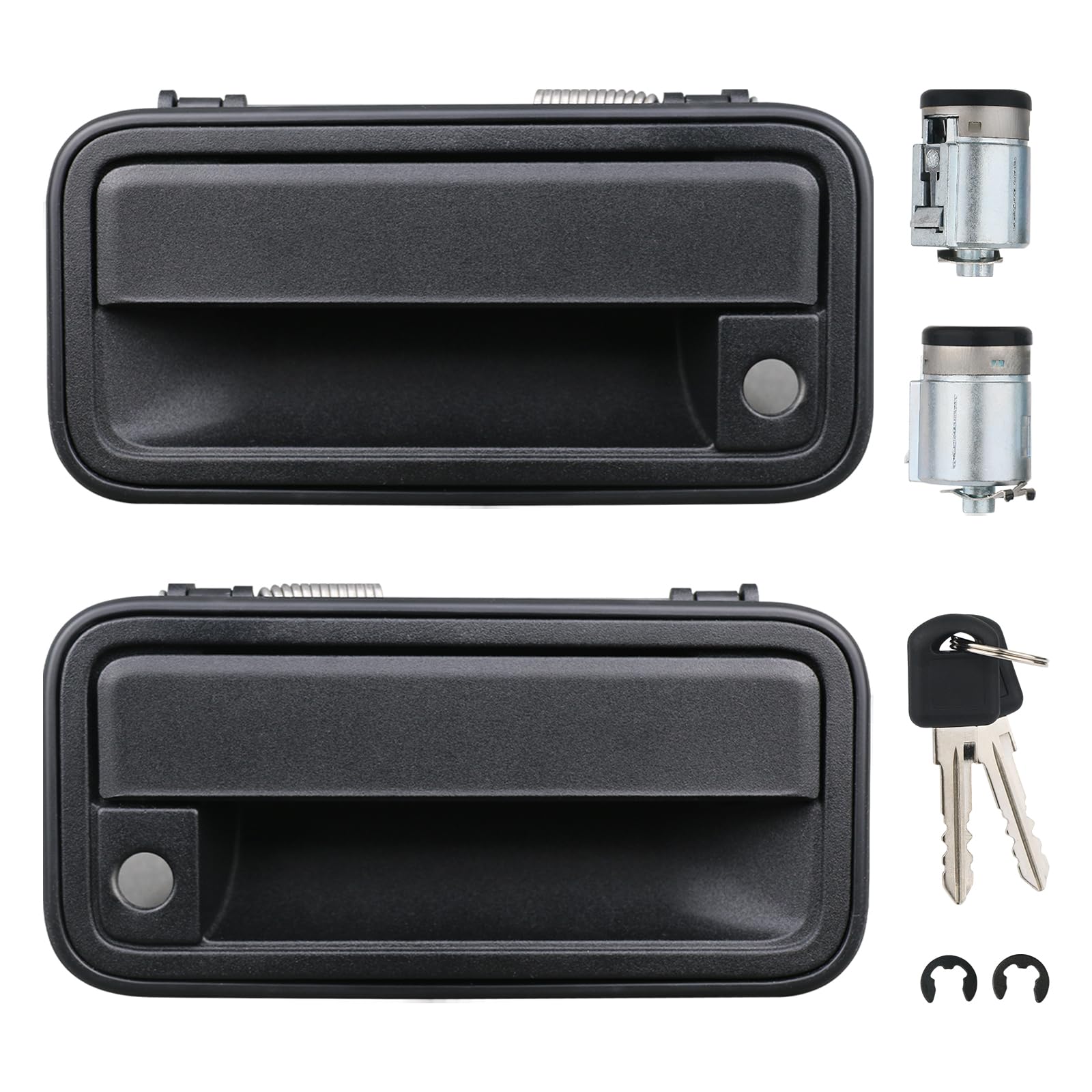 APPERFiT All Metal Exterior Door Handles w/Lock Cylinders & Keys Compatible with Chevy Tahoe Suburban C/K1500 C/K2500 C/K3500 GM