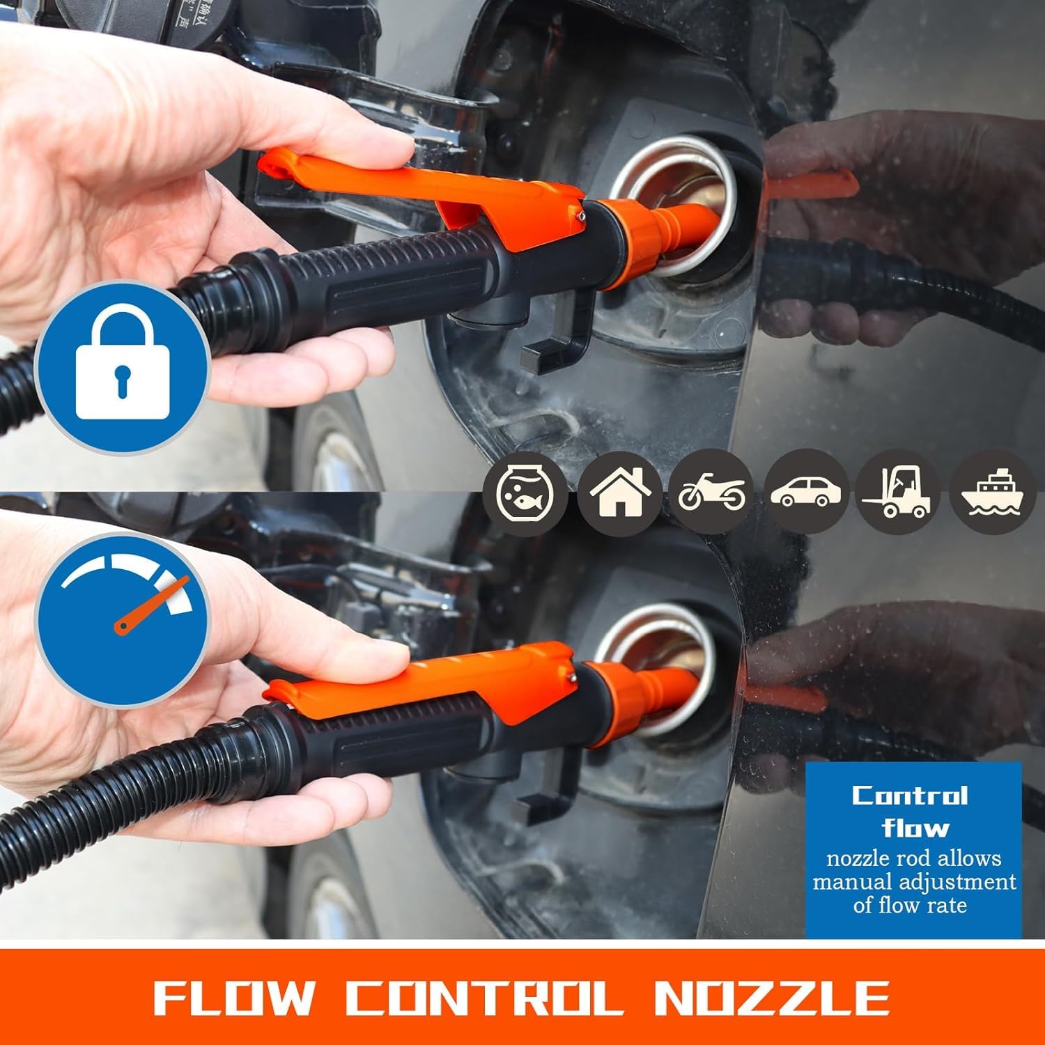 2025 Upgraded Portable Power Pump, Battery Operated Electric Siphon Pump, Hand Fuel Transfer Pump, Portable Battery Pump for Gas