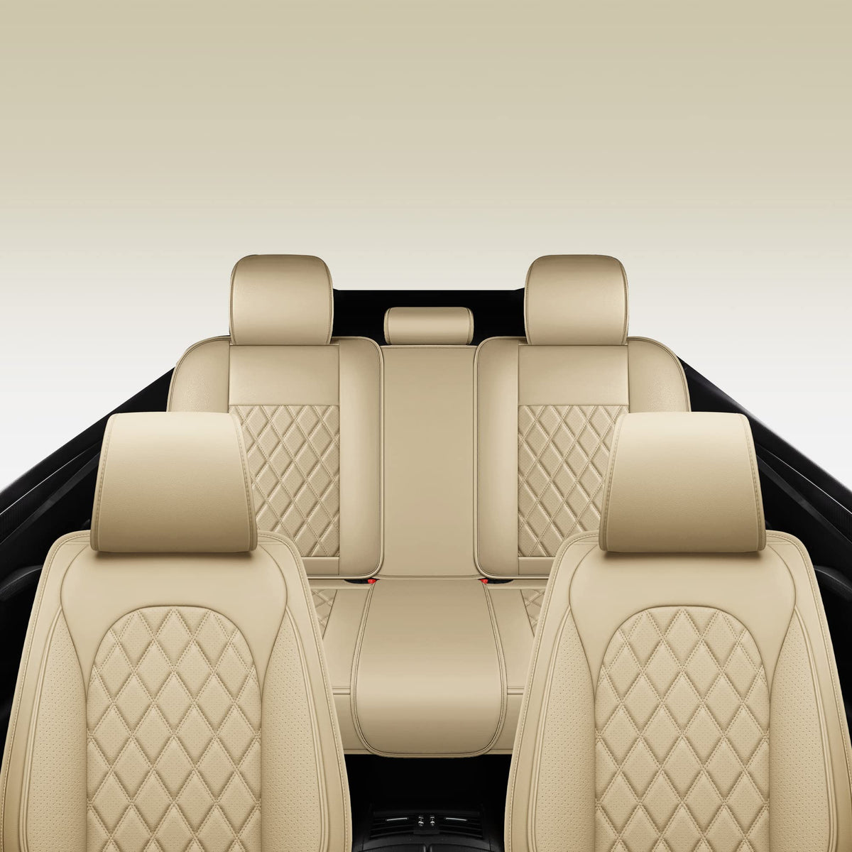 Lingvido Waterproof Faux Leather Automotive Seats Covers, Sport Cushion Protector For Cars & Suv Trucks Universal Fit Carseat Pr