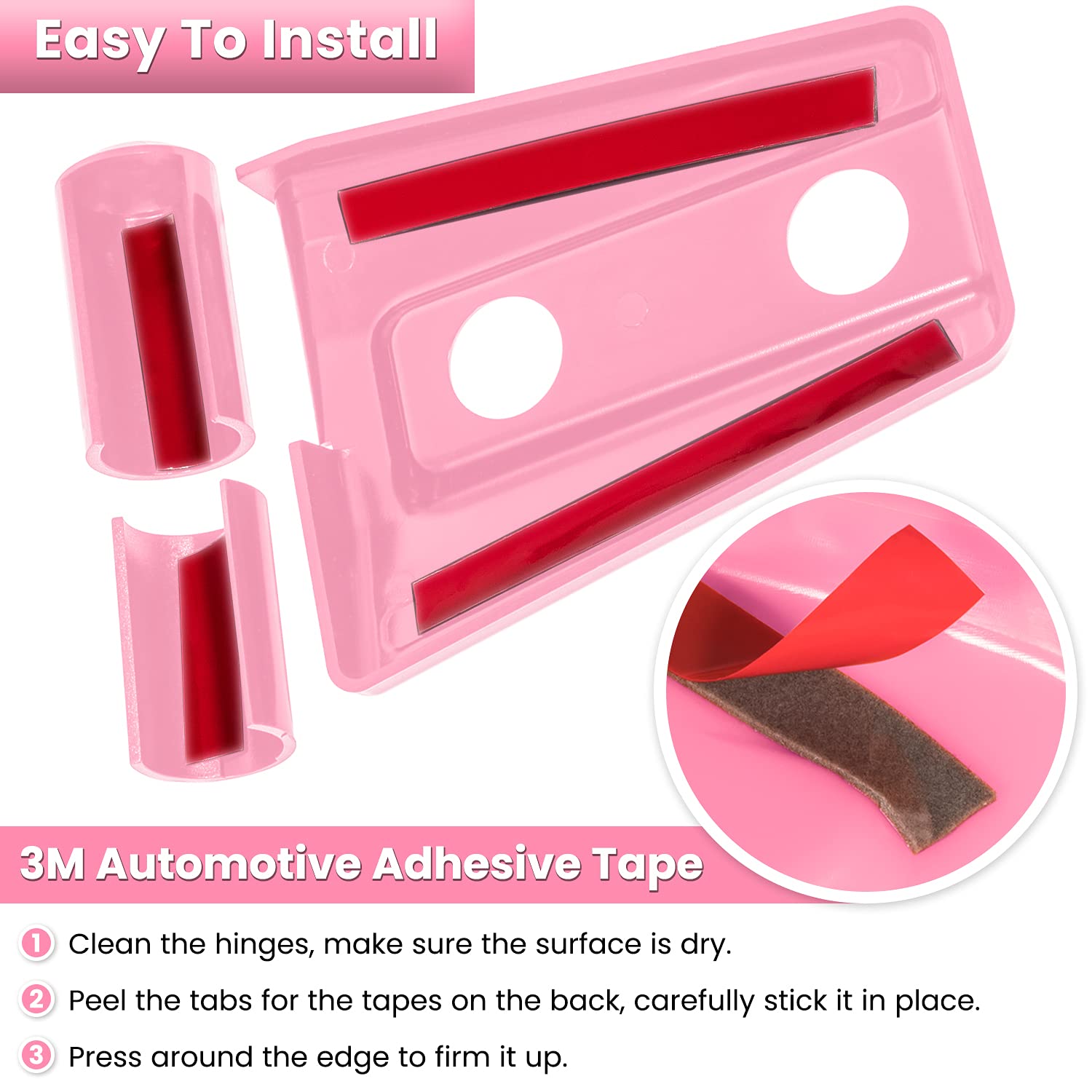 E-Cowlboy Door Hinge Cover Trim Exterior Accessories For Jeep Wrangler Jk Jku Sport Rubicon Sahara X Unlimited 2-Door & 4-Door 2