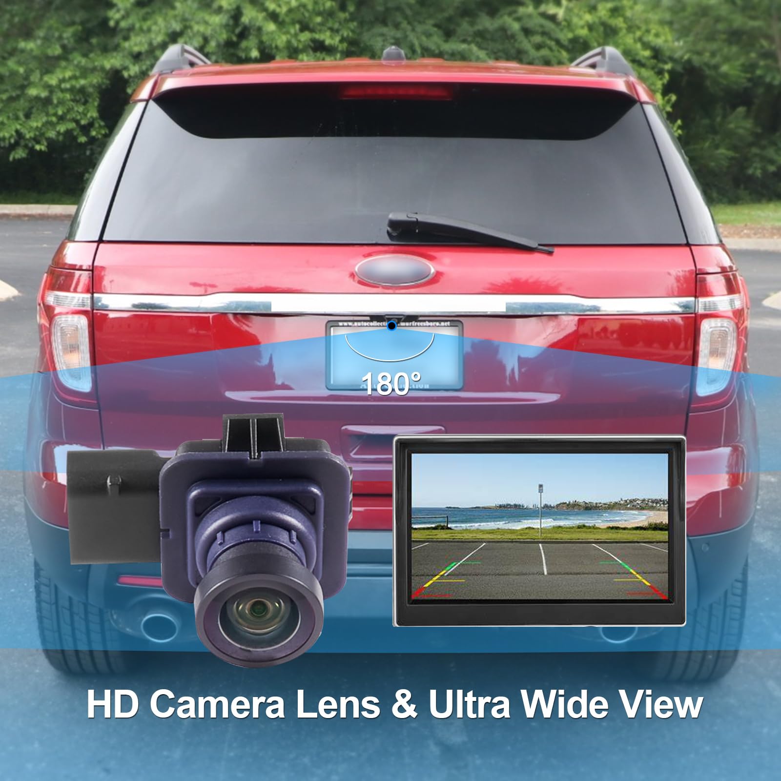 Autobaba Backup Camera Safety Rear View Park Assist Back Up Camera Compatible With 2011 2012 2013 2014 2015 Ford Explorer Views