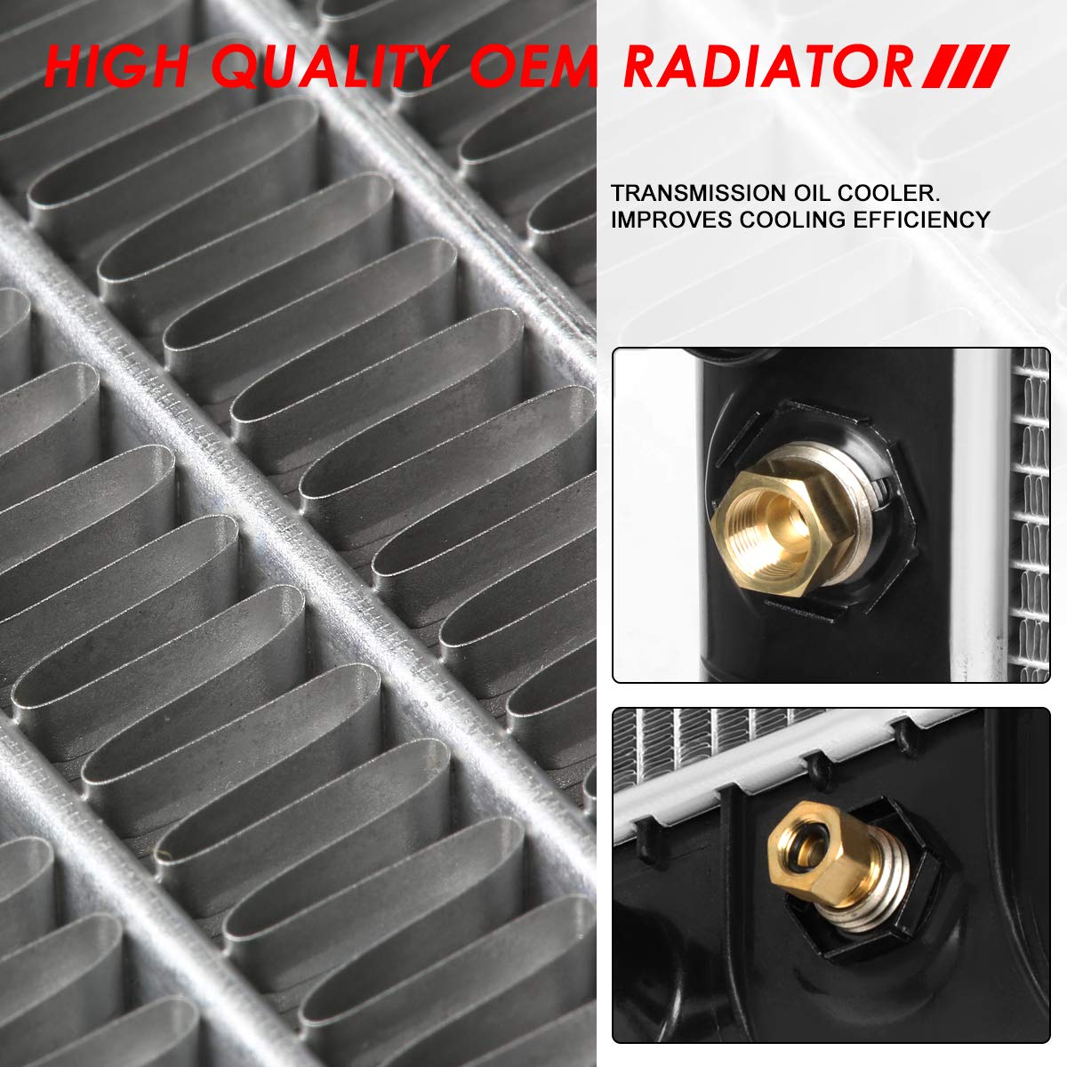 Auto Dynasty Radiator Compatible With 94-00 Chevy Gmc C/K2500 C/K3500 Suburban Pickup 7.4L At/Mt, Dpi 1521 Factory Style 2-Row C