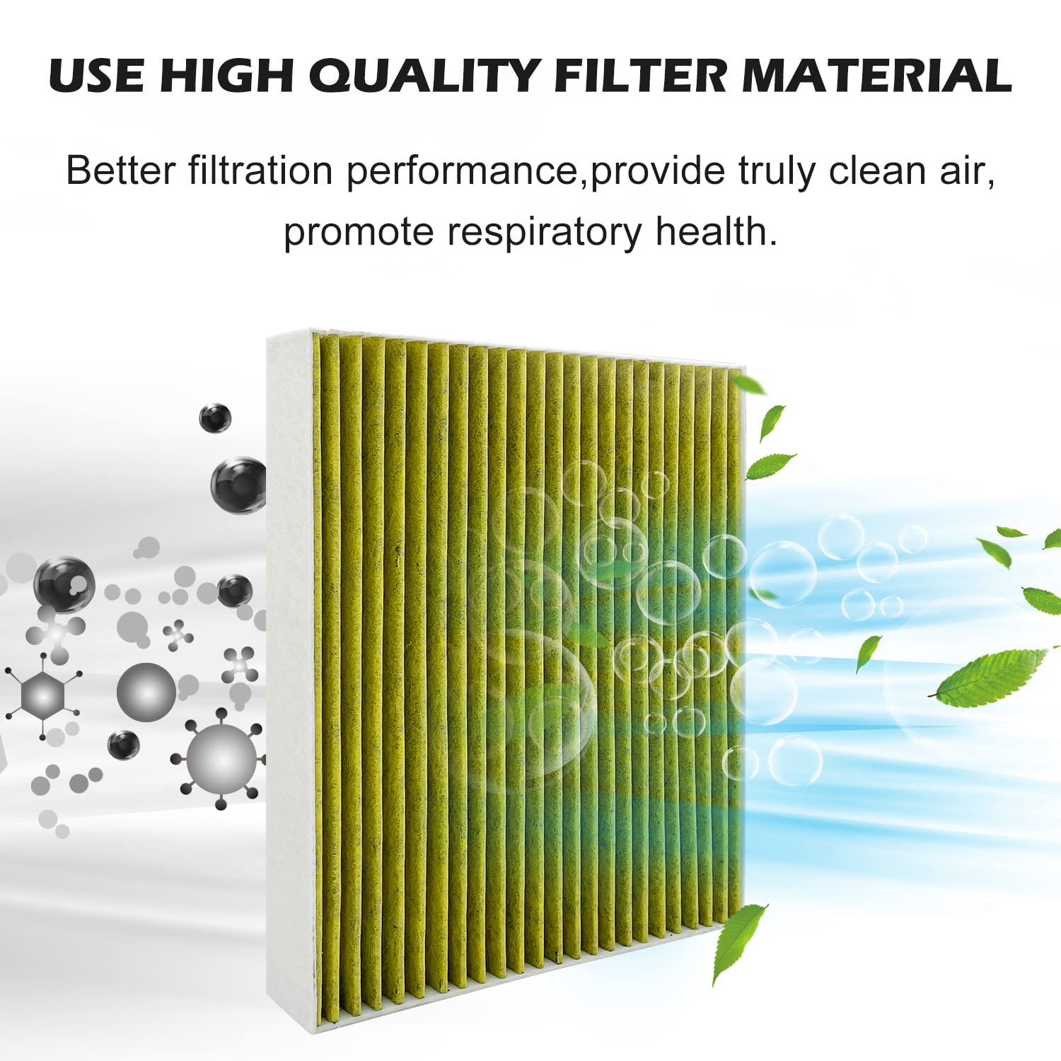 2Pcs Capume Cabin Air Filter Replacement For Cf11966, Sierra 1500 2019-2024, Silverado 1500 & Yukon 2021-2024, Equinox 2018-2024