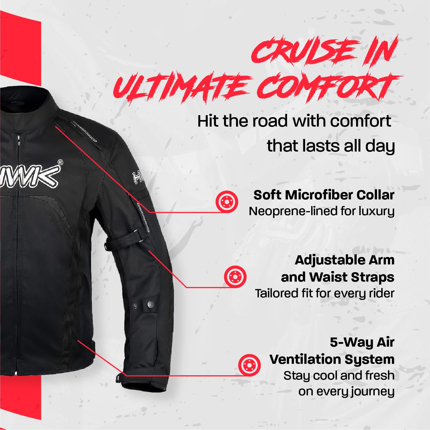 Hwk Motorcycle Jacket For Men & Women, Waterproof Rain Gear With High Visibility Ce Armor, Adjustable Polyester Design For Dirt