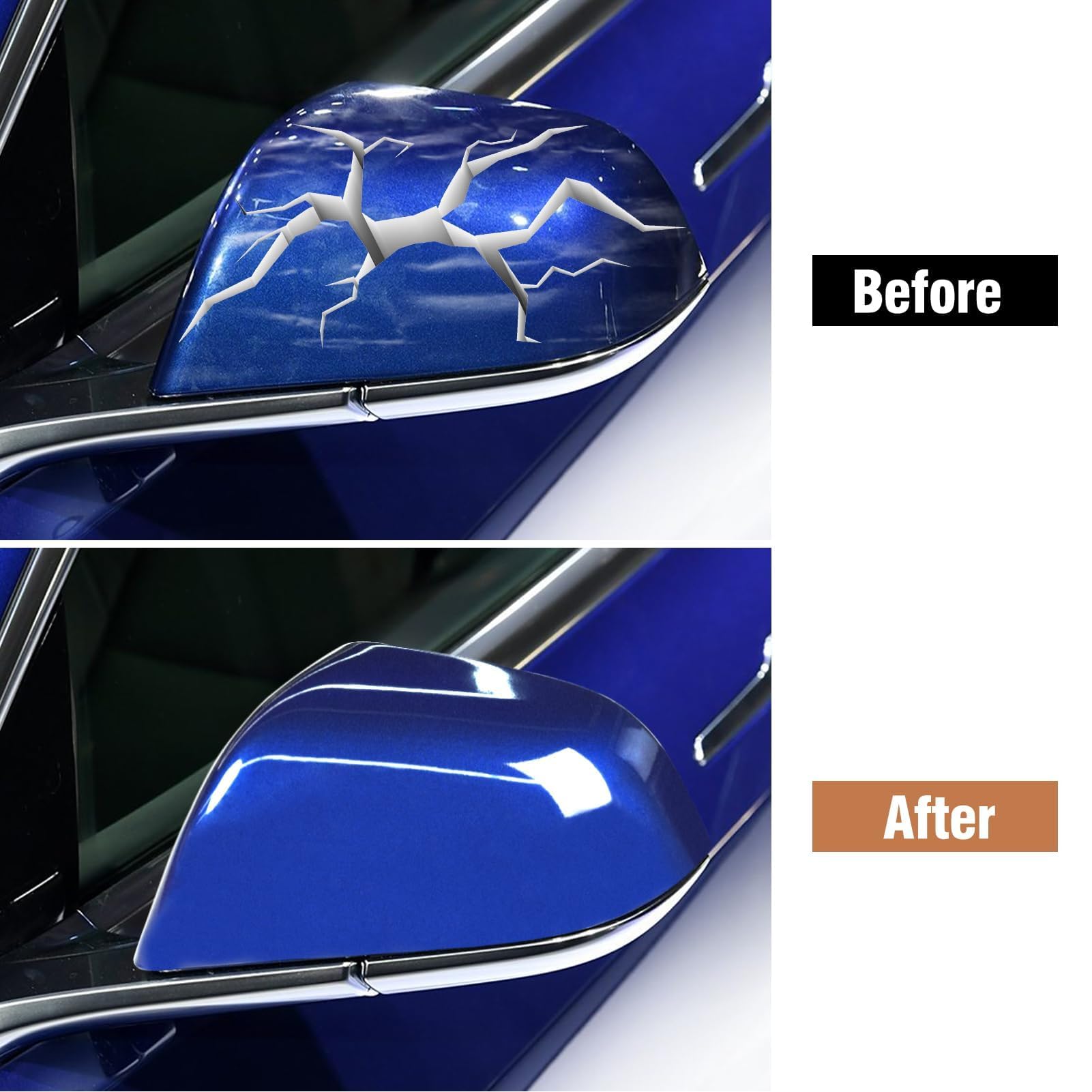 OWITAT Compatible with Tesla Model 3 Left Driver Side Mirror Cap Cover 2017 2018 2019 2020 2021 2022 2023 2024,Side View Mirror