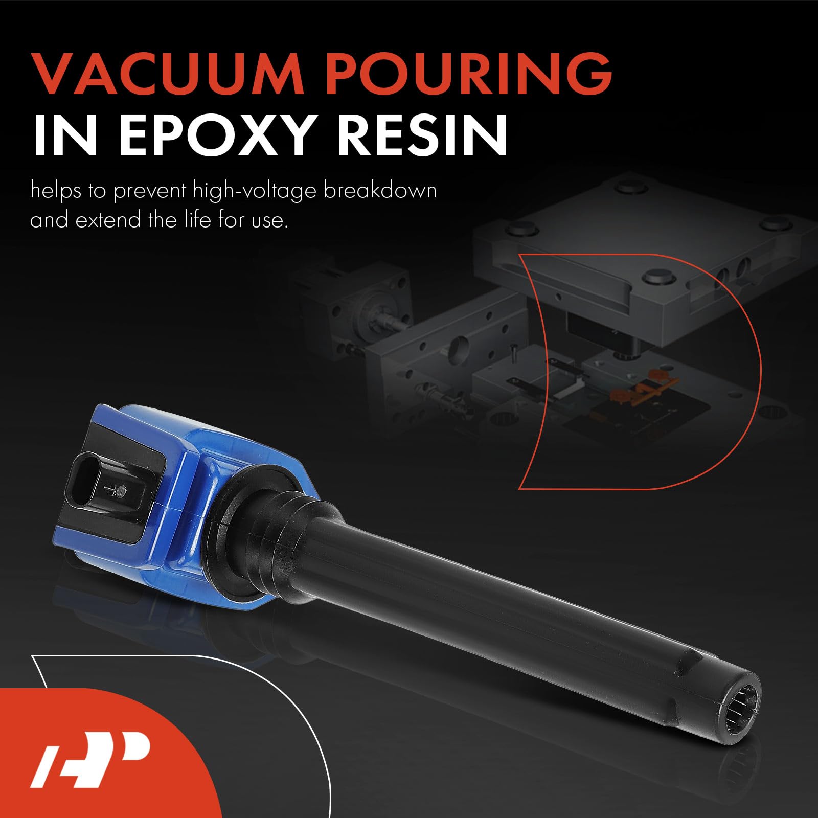 A-Premium (Blue) Engine Ignition Coil Pack Compatible With Ram 1500, Promaster 2500 3500 & Jeep Grand Cherokee, Wrangler & Dodge