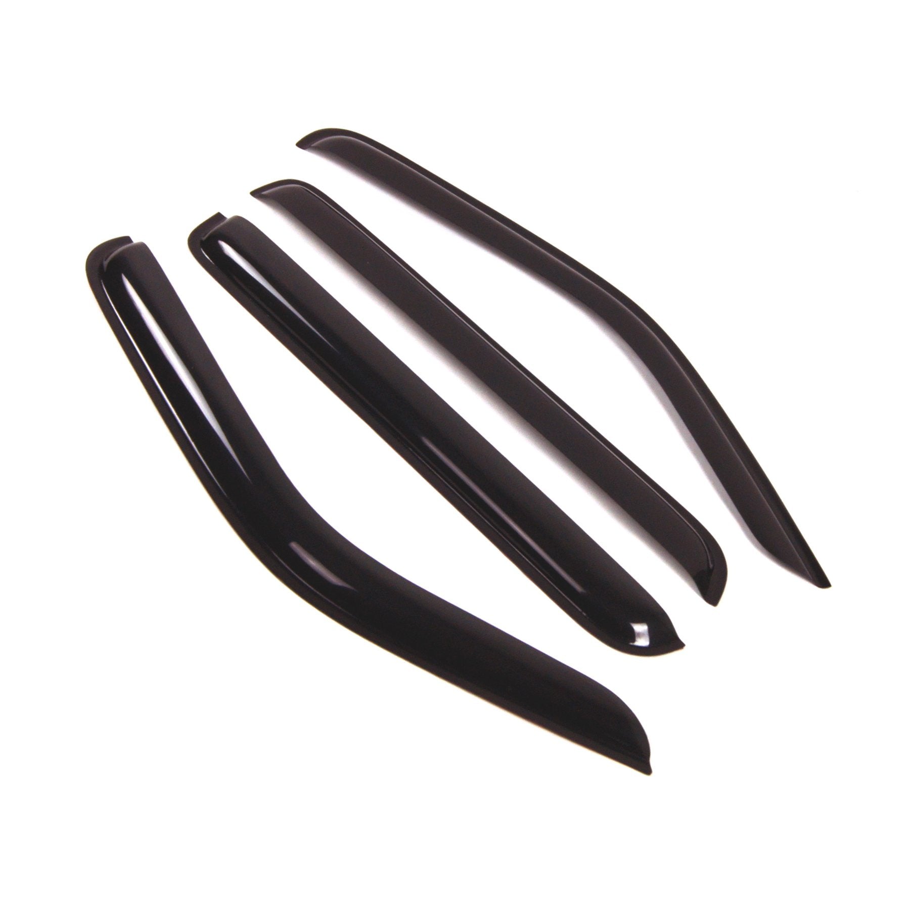 Tuningpros Wd2-123 Dark Smoke 4 Pcs Set Window Visor (Outside Mount) Deflector Rain Guard Compatible With 2007-2011 Dodge Nitro