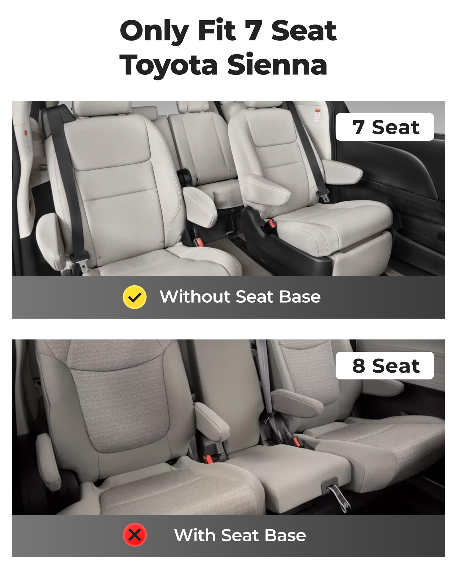 3W Floor Mats Fit Toyota Sienna 2021-2025 (Only For 7 Seat & Not Fit 2025 Platinum Edition), Tpe All Weather Custom Fit Floor Li