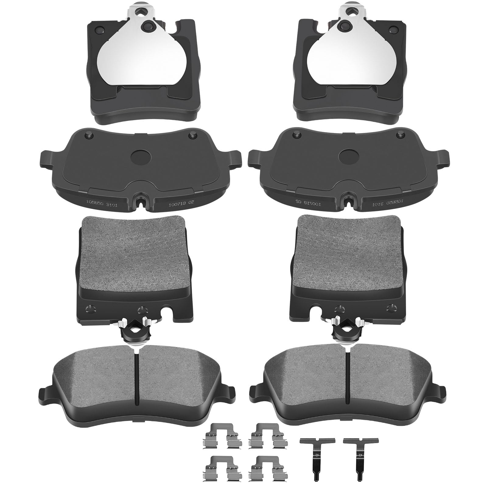 Automuto 8Pc Front & Rear Semi-Metallic Disc Brake Pads Set D873 D872 For Mercedes-Benz C230 C240 C280 C320 C350 Clk320 Clk350 S