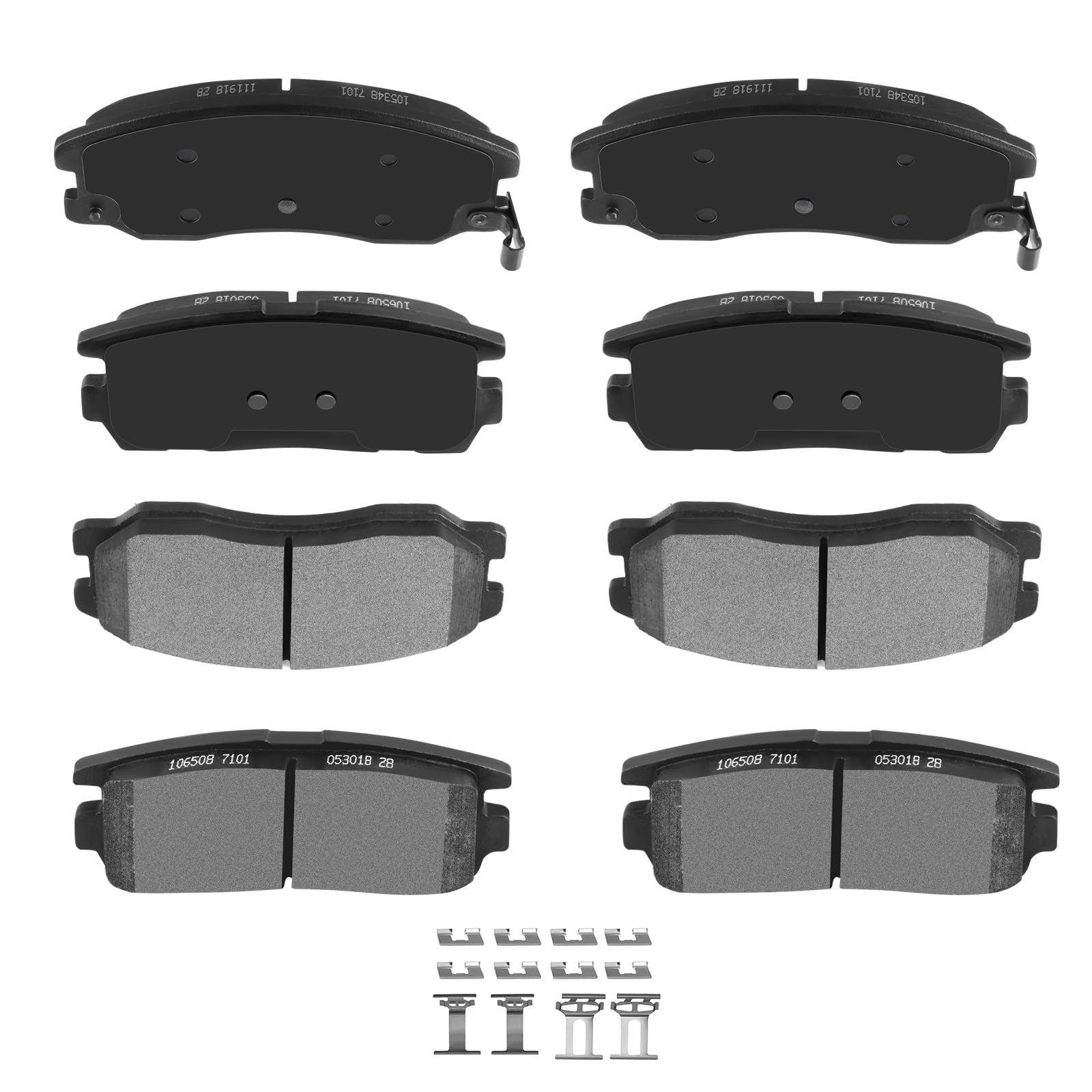 Automuto D1264 & D1275 Front Rear Ceramic Brake Pads Set Fit For 2007-2009 For Chevrolet Equinox,2007-2009 For Pontiac Torrent,2