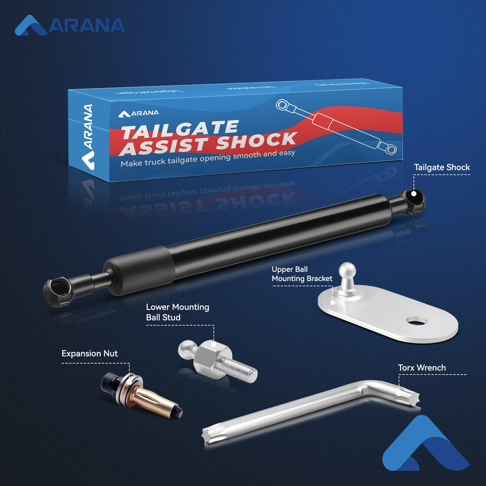 Arana Tailgate Assist For Ford F250 F350 1999-2016, Slow-Drop Ford F150 F250 F350 Tailgate Accessories, Tail Gate Shock Damper S