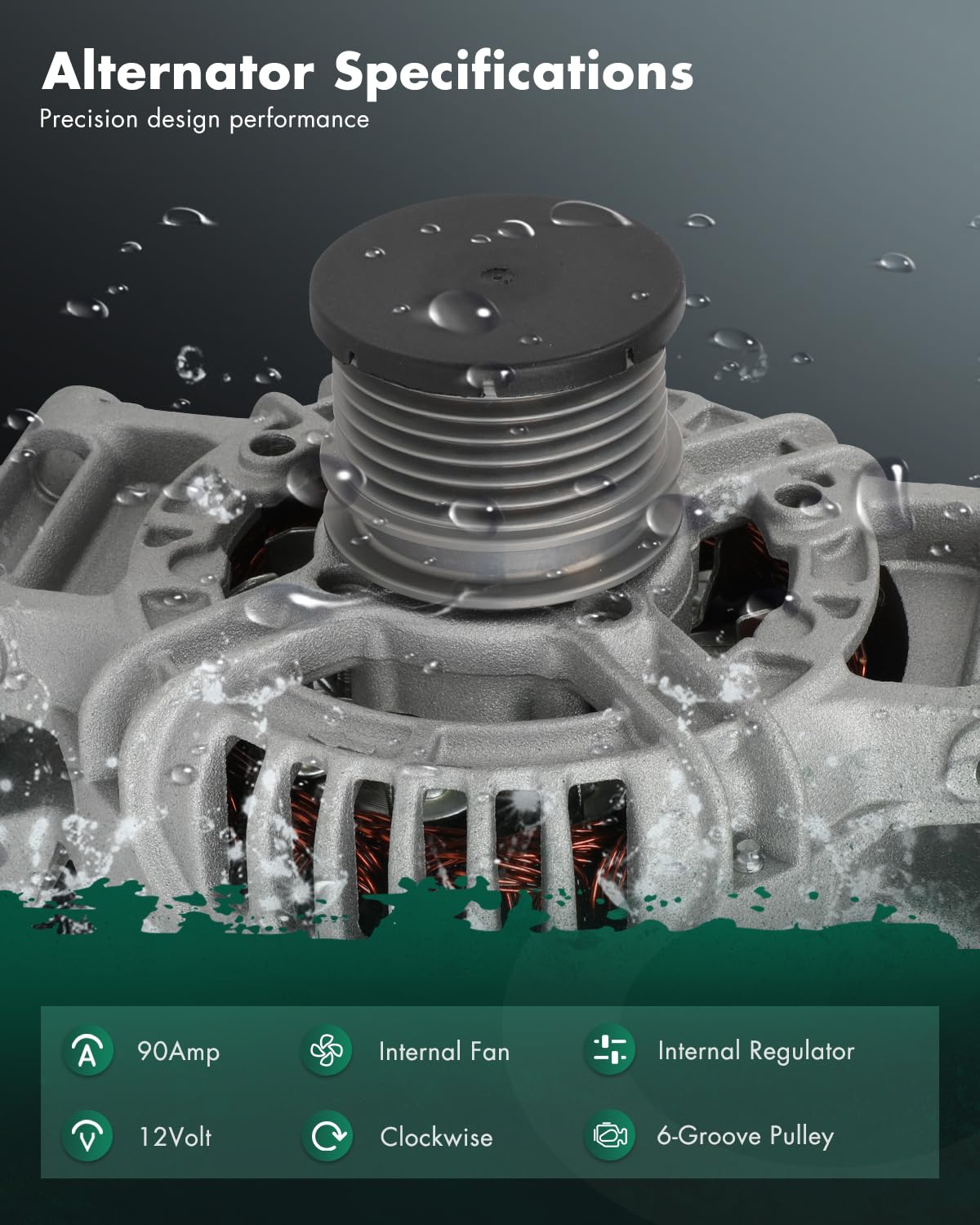 SCITOO Alternator Fit for Dodge for Sprinter 2500 2.7L 2003-2006, for Sprinter 3500 2.7L 2003-2006,for Freightliner for Sprinter