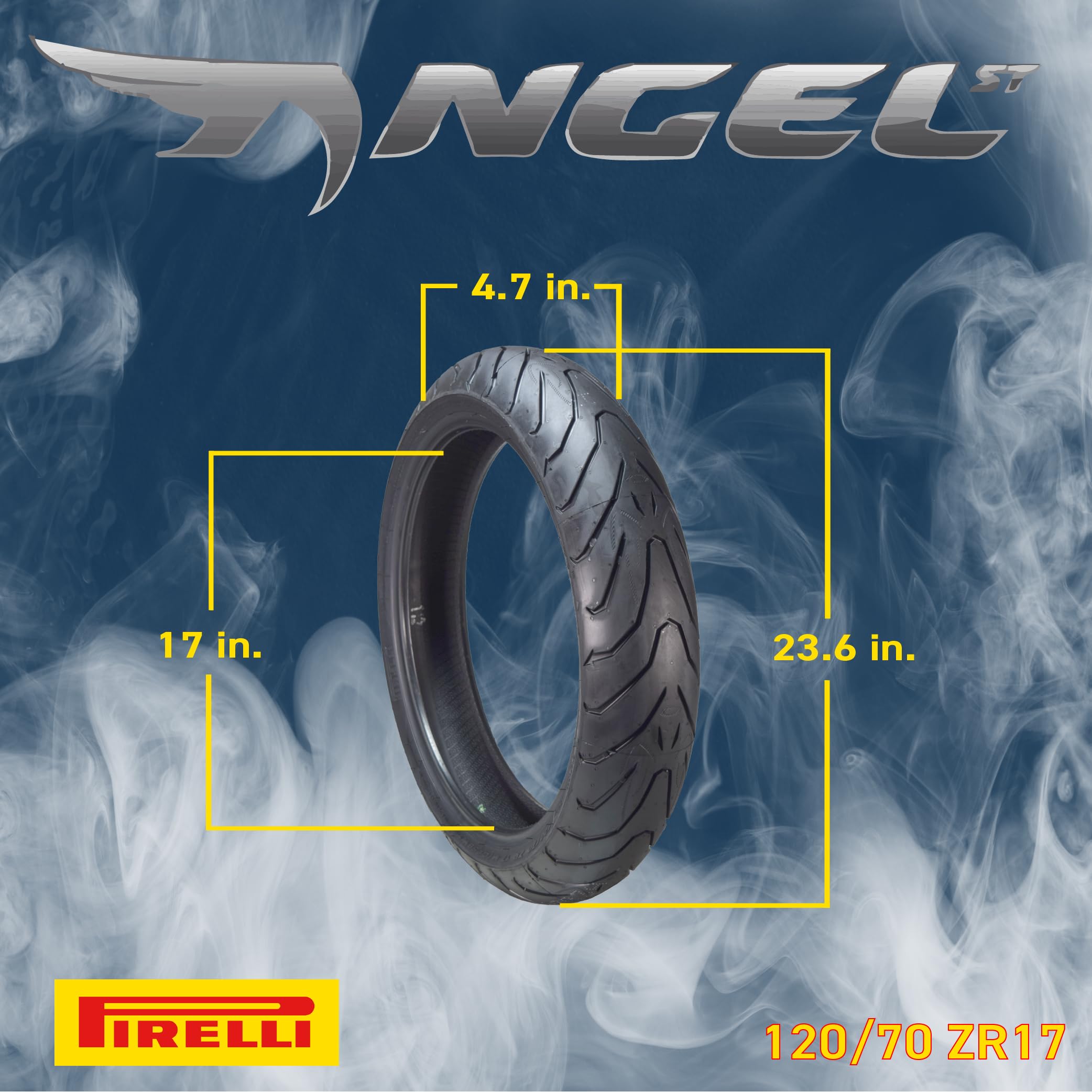 Pirelli Angel St Front 120/70Zr17 Sport Touring Motorcycle Tire - 120/70-17 Single