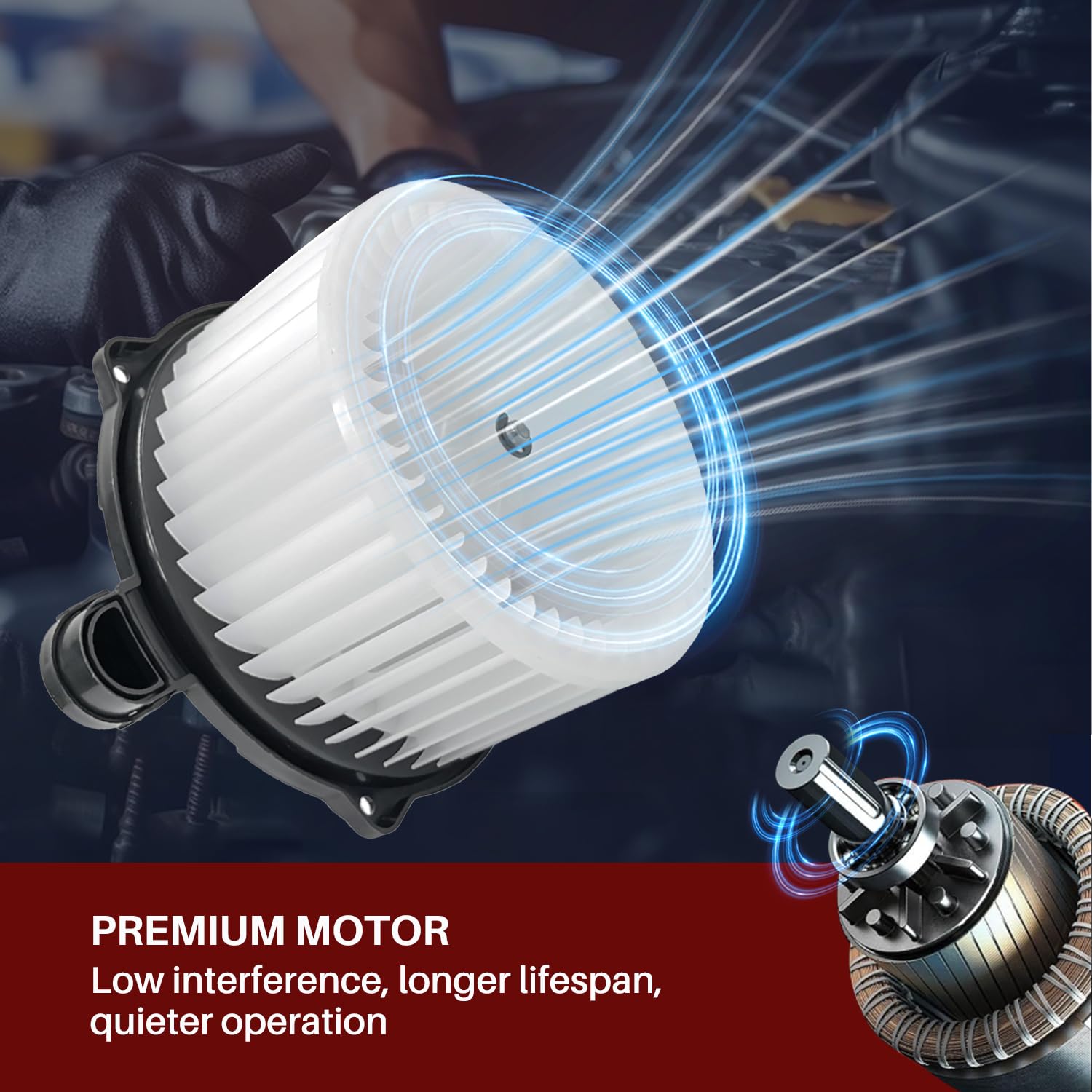 Aspligo 700259 Front Ac Heater Blower Motor Fan Fit For Hyundai Azera Elantra Coupe Elantra Gt Equus Sonata For Kia Cadenza Fort