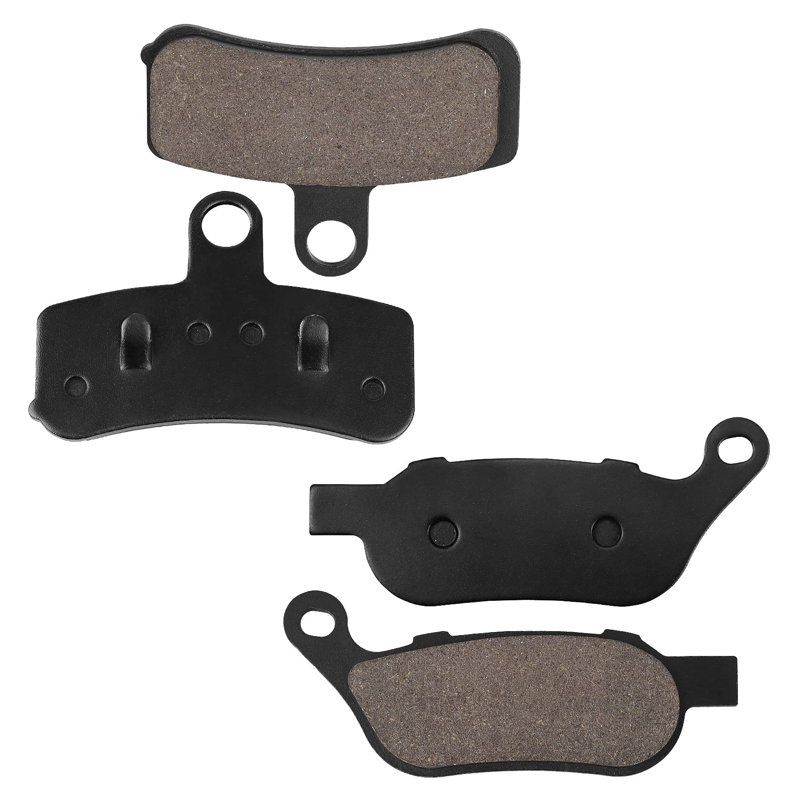 Sollon Front And Rear Brake Pads For Harley Davidson Fatboy, Heritage Softail Classic, Dyna Wide Glide, Super Glide, Softail Sta