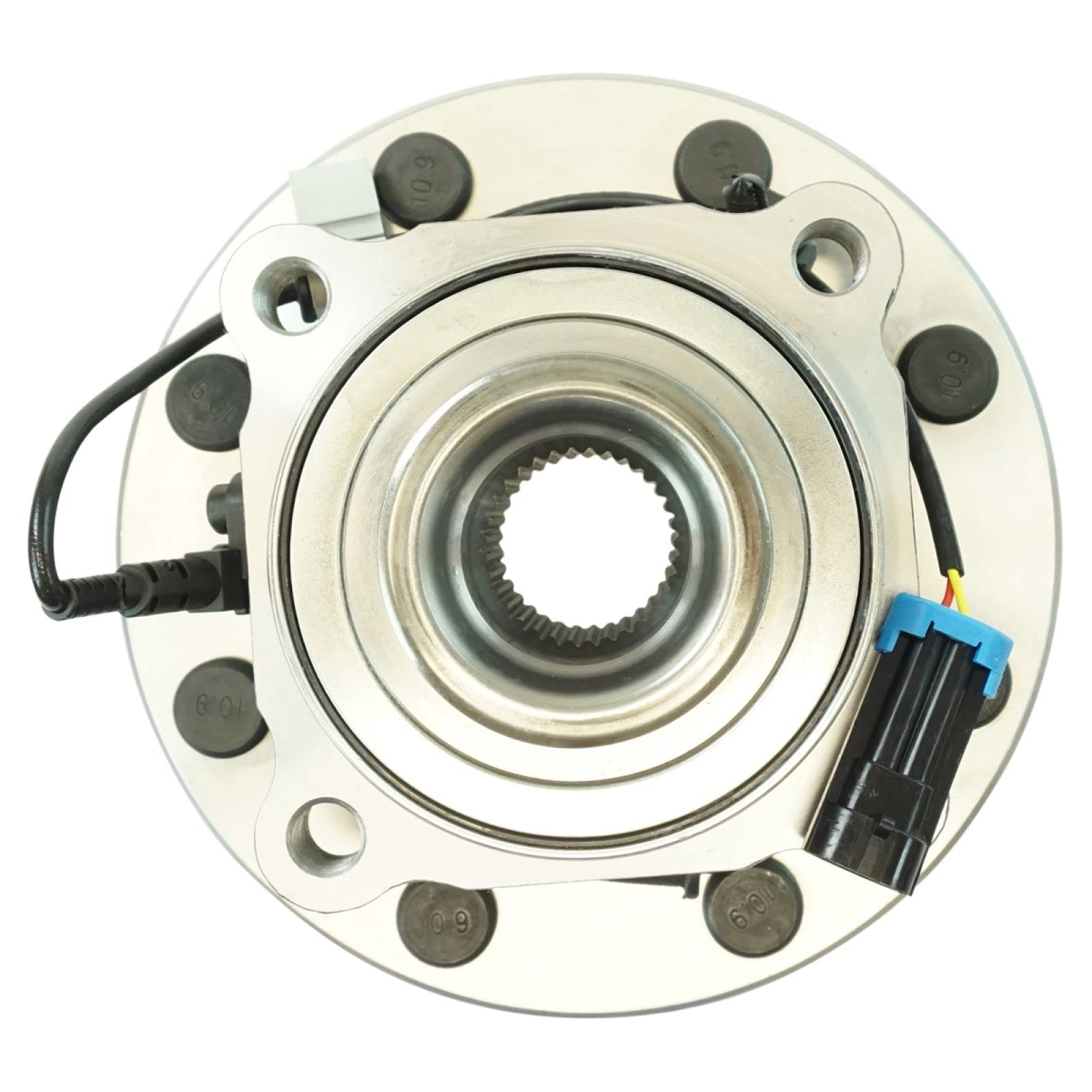 Trq Front Wheel Bearing & Hub Assembly With Abs Sensor Compatible With 2007-2010 Chevrolet Silverado 3500 Hd Gmc Sierra 3500 Hd