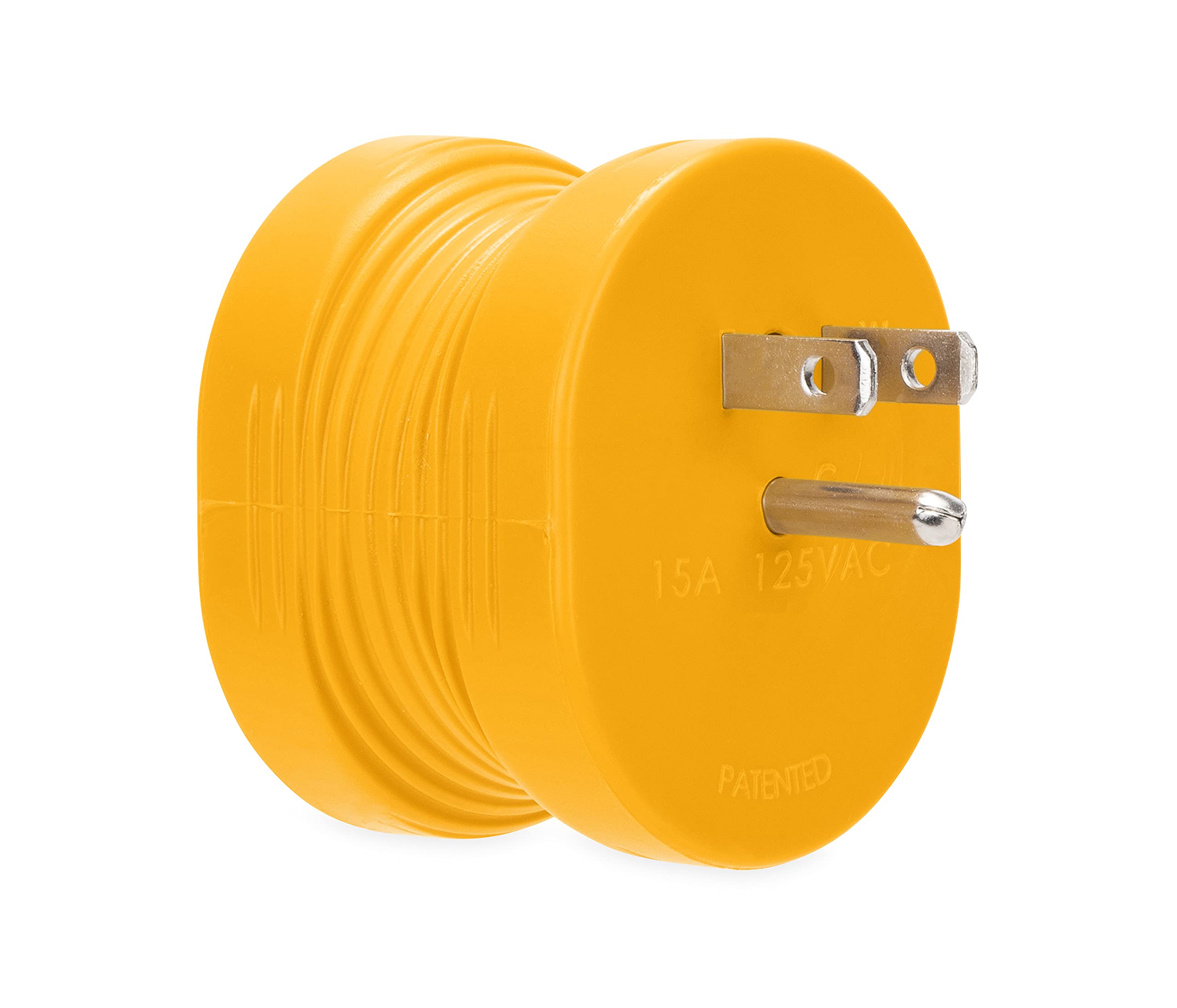 Camco Powergrip Camper/Rv Adapter | Features A 15-Amp Male (Nema 5-15P) & 30-Amp Female (Nema Tt-30R) Connection | Rated For 125