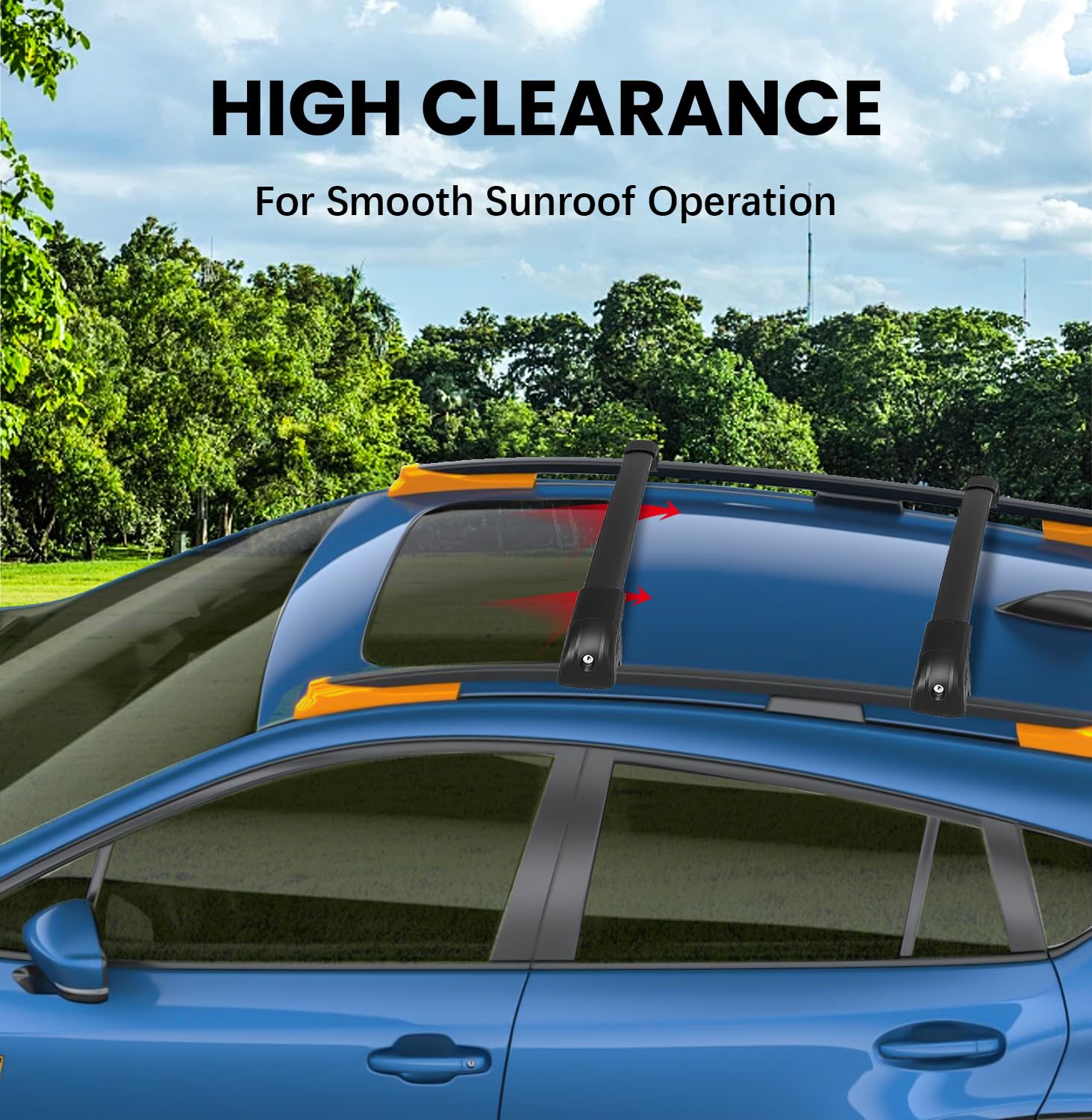 Soruci Car Roof Rack Cross Bars Compatible with Subaru Crosstrek Wilderness 2024 with Lock, Aluminum Cross Bar for Rooftop Cargo