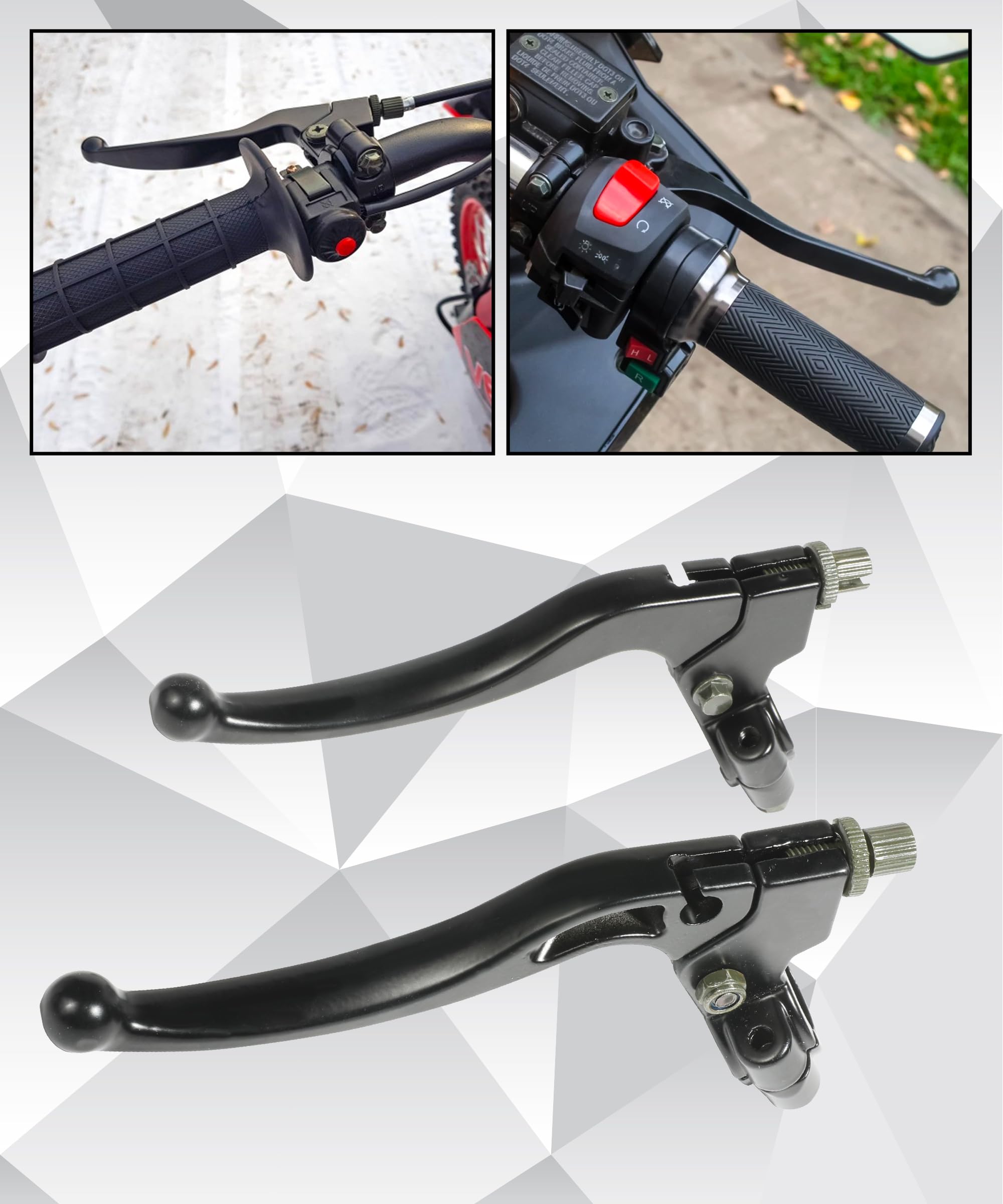 Esewalas Clutch Lever,Bike Brake Levers,Car Accessories 7/8'' 22Mm Left And Right Universal Clutch Brake Handle Levers Perch,Com