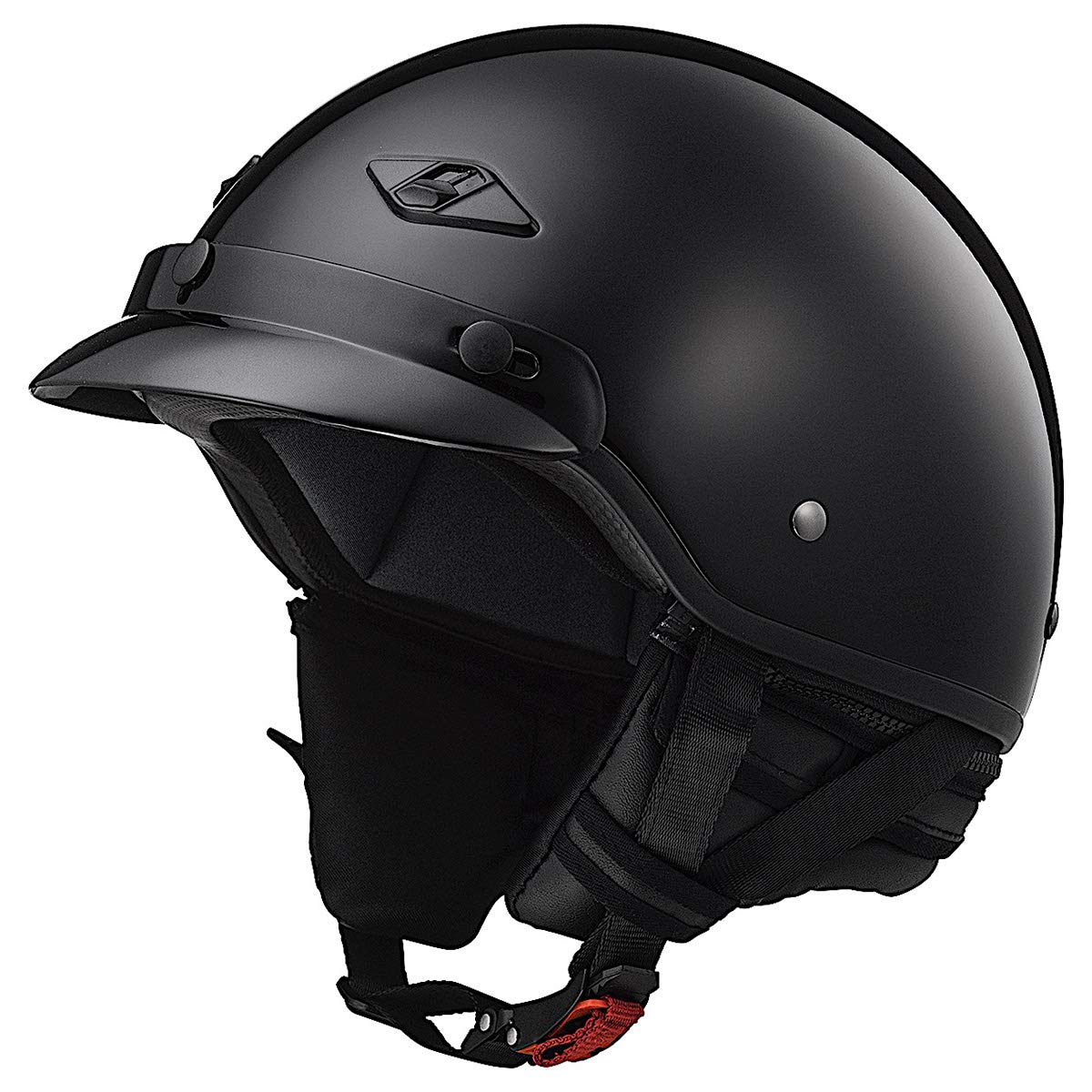 Ls2 Helmets Bagger Motorcycle Half Helmet (Gloss Black - X-Large)