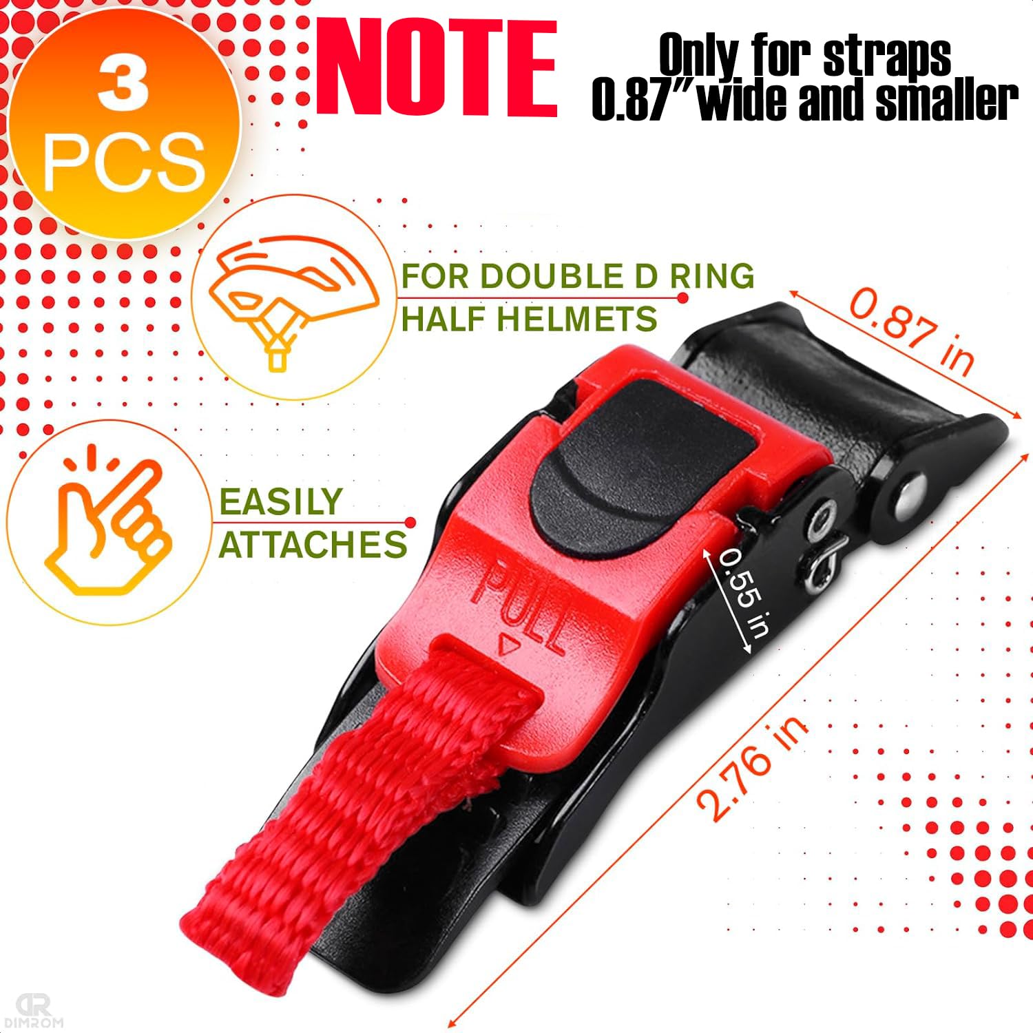 Motorcycle Helmet Quick Release Buckle Width Of 0.87' Or Less.- 3Pcs Chin Strap Football Helmet Adult Adjustable Straps With Clips For Backpacks - Helmet Buckle Quick Release Belt Clip Plastic Clips