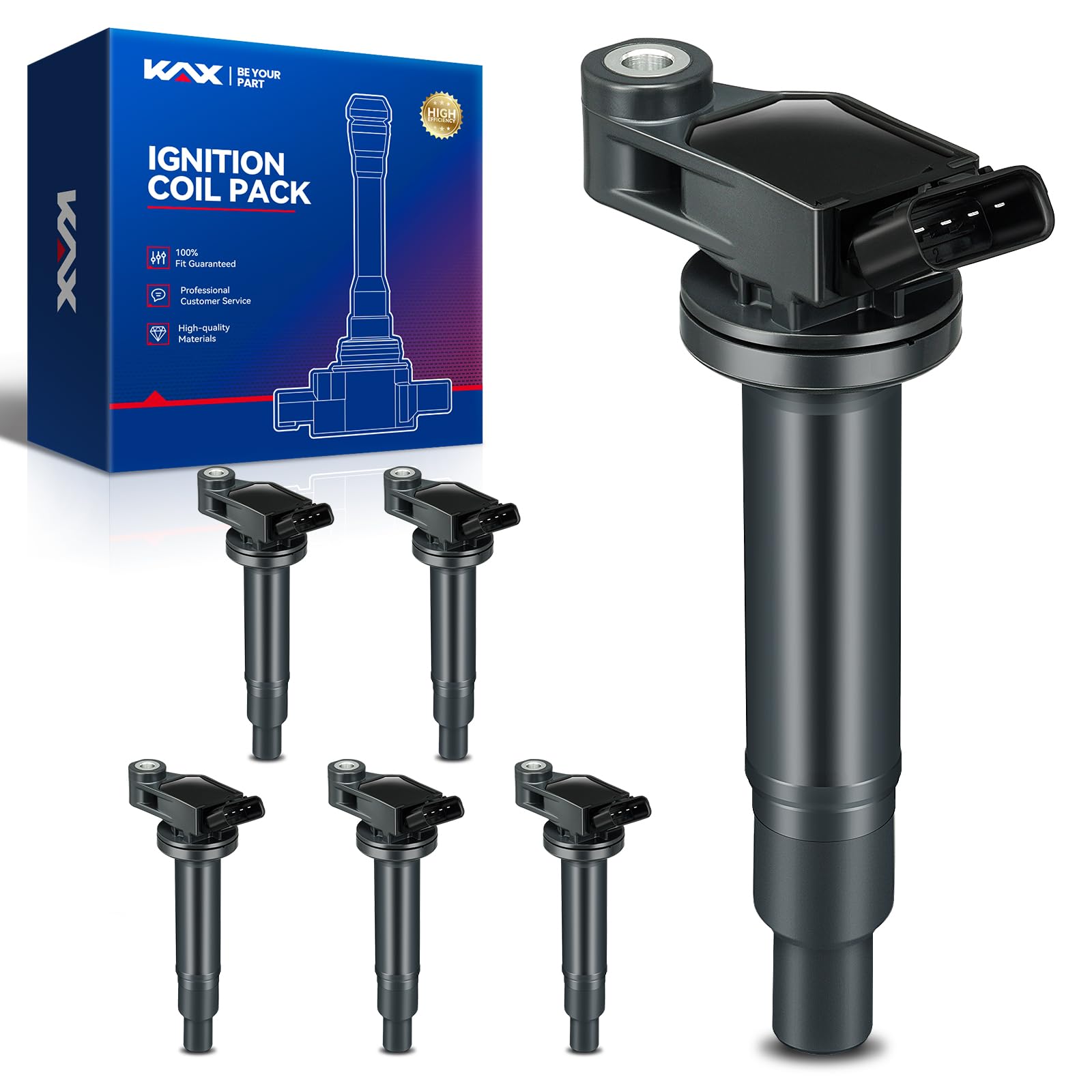 KAX UF267 Ignition Coil 6 Packs Fit for Sienna 2001-2006, Avalon 2000-2004, RX330 ES330 2004-2006, RX300 1999-2003, Highlander 2