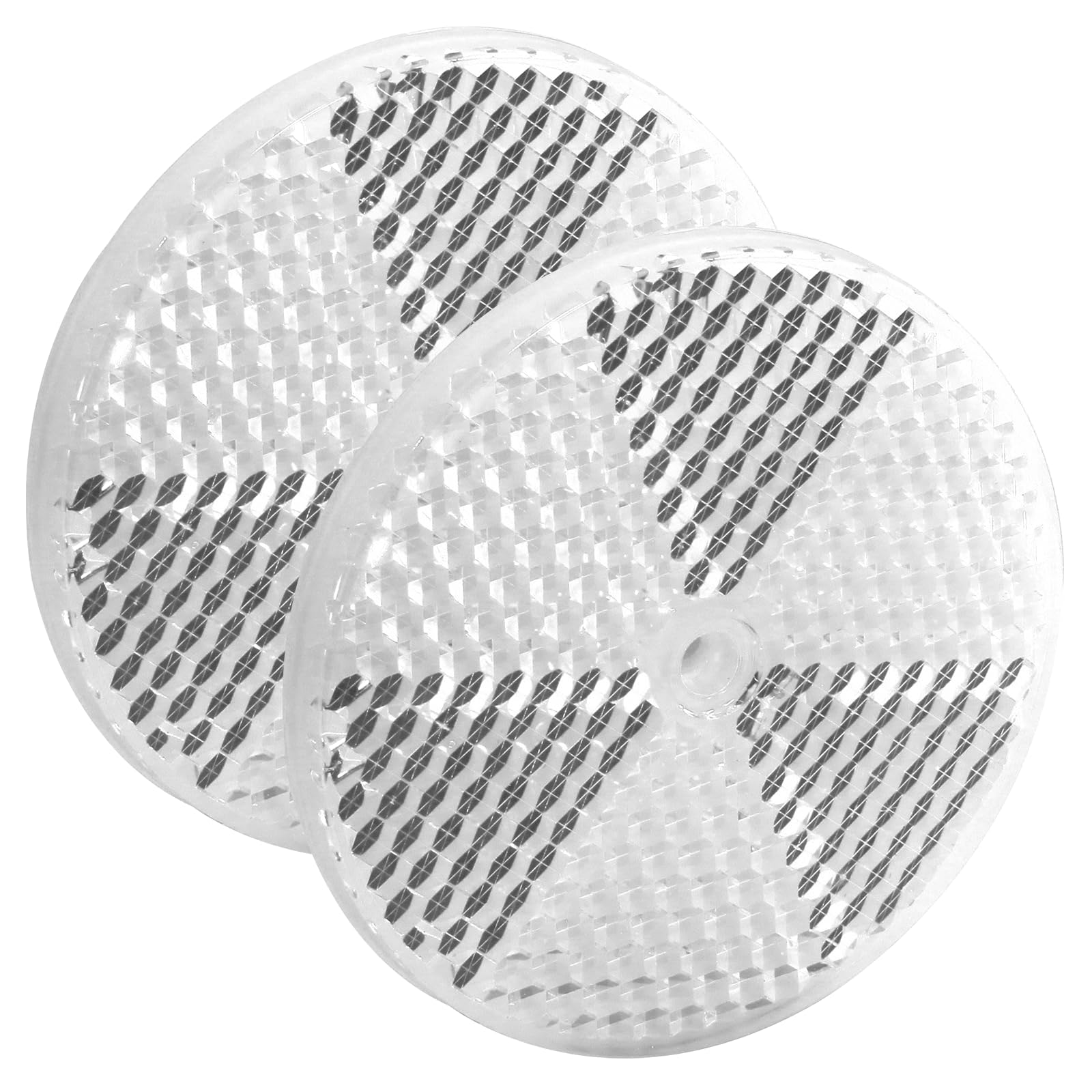 Unlorspy 10 Pcs White Front Reflector 80Mm Dia Round Reflector With Center Mounting Hole For Cars, Trailer, Trucks, Dirt Bike And Boat