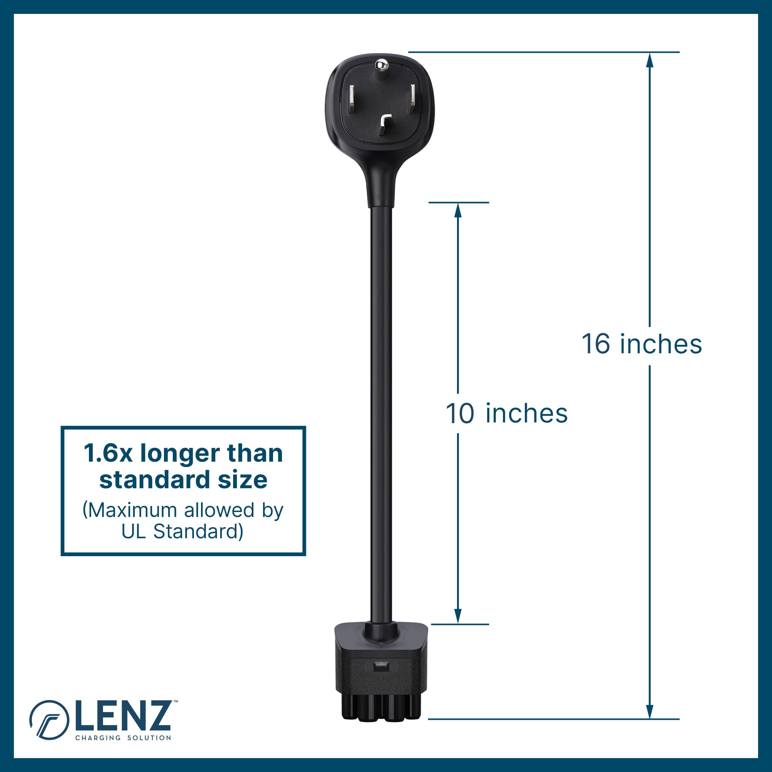 Lenz Nema 14-30 Adapter For Tesla Gen 2 Mobile Charger (Verify Correct Outlet For Plug), Connect Tesla Portable Charger To 240V