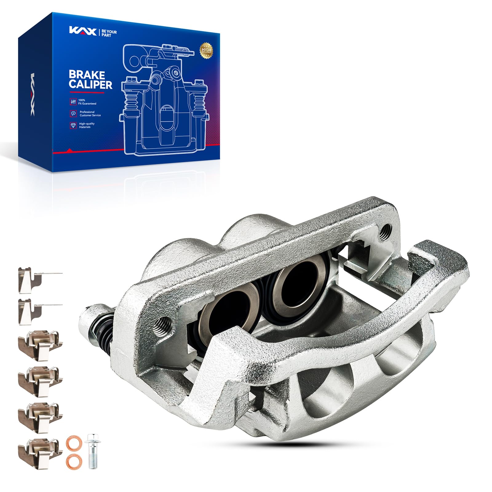 Kax Front Left Brake Caliper 18B5023 Compatible For F250 Super Duty 2005-2012, F350 Super Duty 2005-2012, Replacement Brake Cali