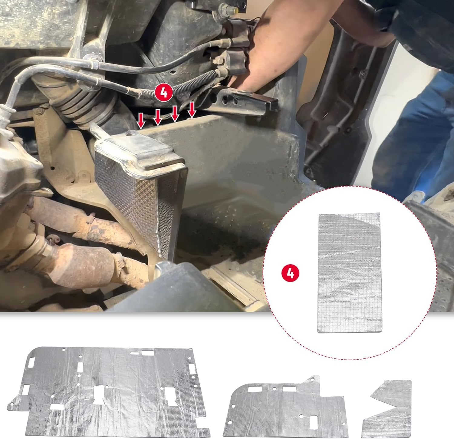 Racewill Heat Shield Kit Compatible with Honda Pioneer 1000 1000-5 1000-3 DLX LE EPS (2015-2022)