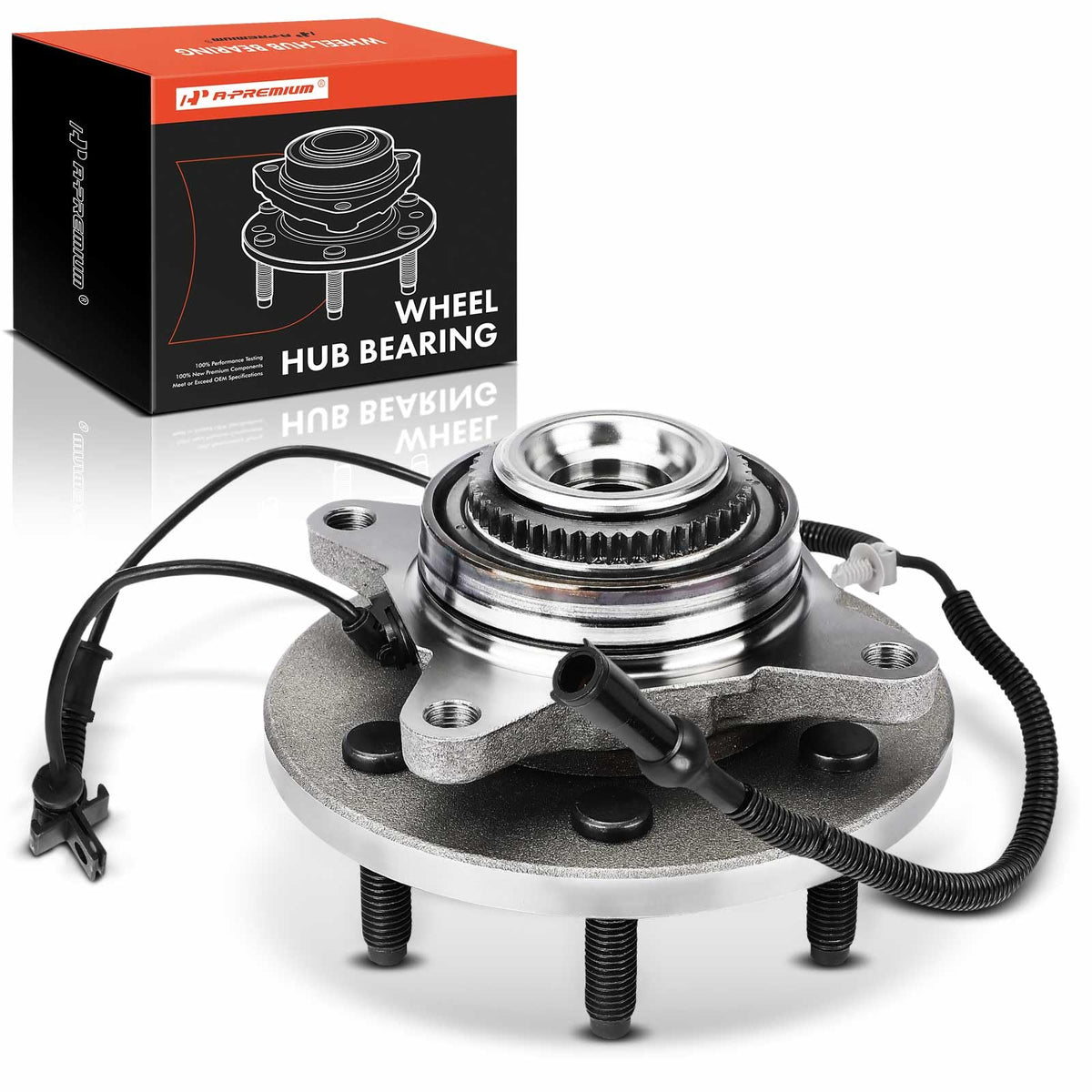 A-Premium Front Wheel Bearing and Hub Assembly with ABS & 6-Lug Compatible with Ford F-150 F150 2009-2010, 4WD Only