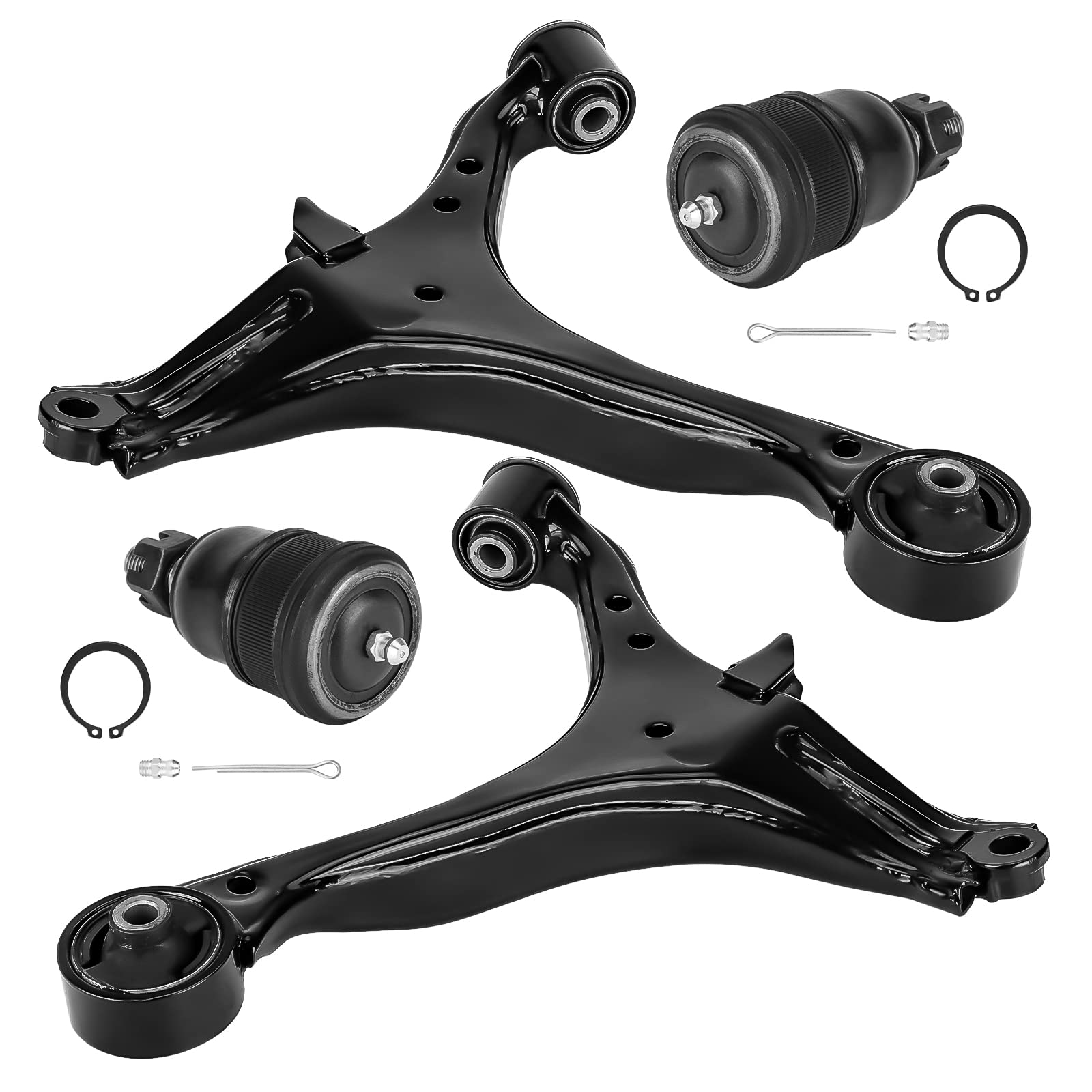 Front Lower Control Arm Suspension Kit Fit for Honda Civic 2001 2002 2003 2004 2005 (Not for SI Models), with Ball Joints Sway B