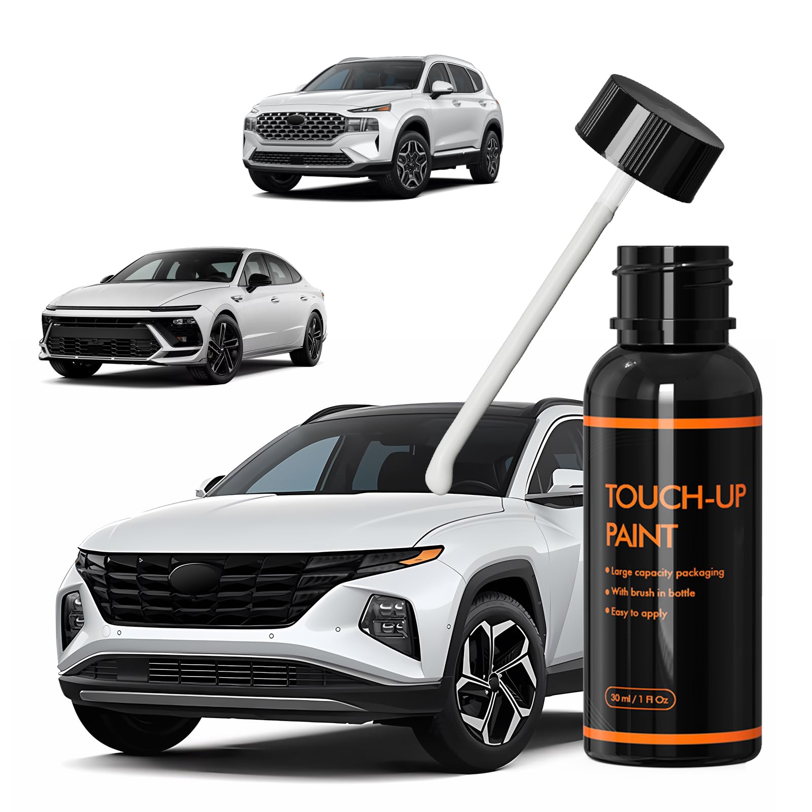 Xtryfun W6H Serenity White Touch Up Paint For Hyundai, Diy Car Paint Scratch Repair Kit, Automotive Paint, Quick & Easy Fix Scra