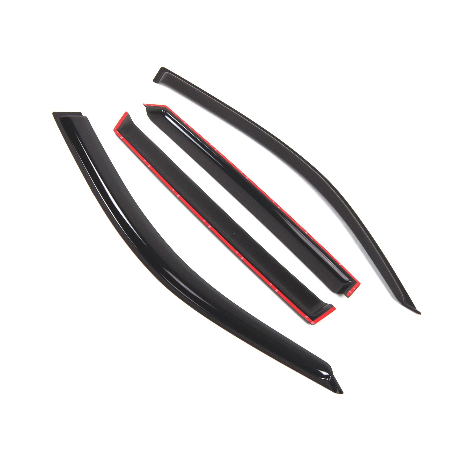 Tuningpros Window Visor Compatible With 2001-2005 Toyota Rav4, Dgwv2-439 Outside Mount Deflector Rain Guard Dark Smoke, 4 Pcs Se