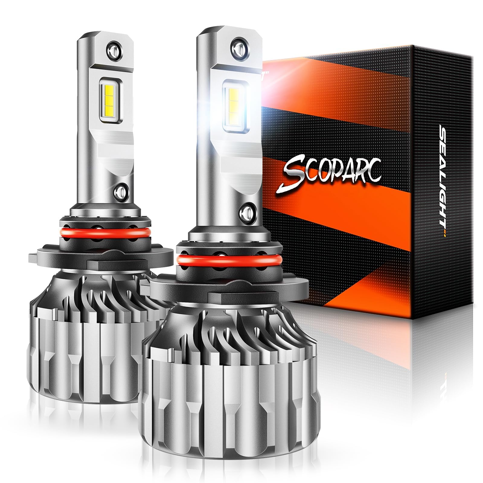 Sealight 9006/Hb4 Light Bulbs 33000Lm Ultra-Bright, S6 9006 Hb4 6500K Xeon White, 60000+Long Life Low Light Bulbs With Cooling F