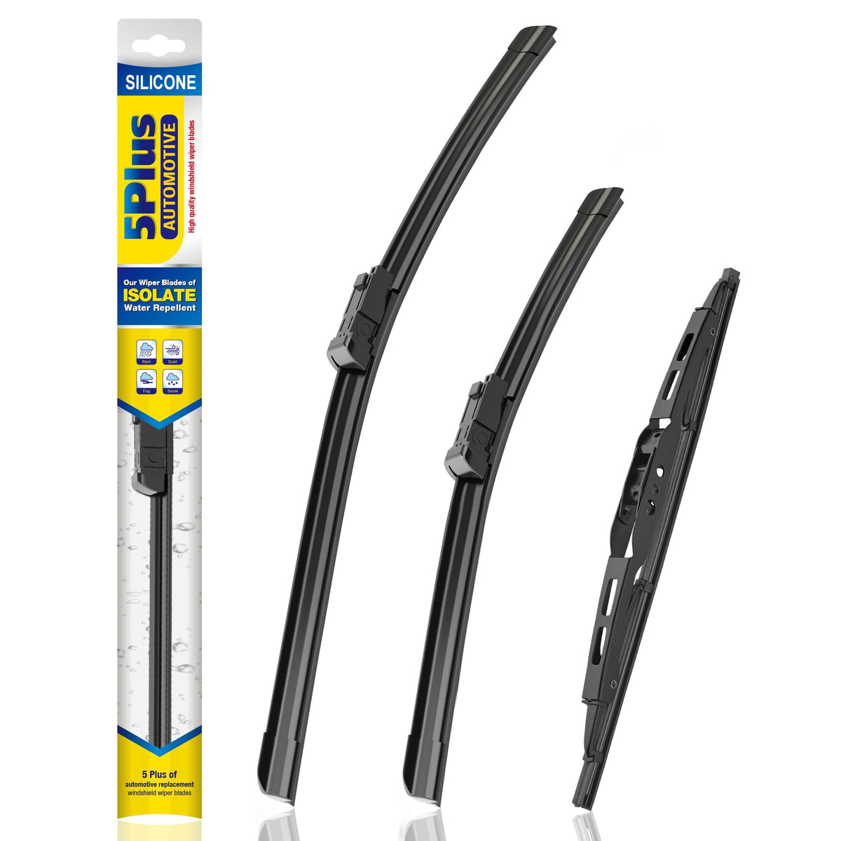 5 Plus Silicone Windshield Wipers Replacement For 2013-2021 Buick Encore,2015-2021 Chevy Trax Wiper Blades(Set Of 3),Automotive 