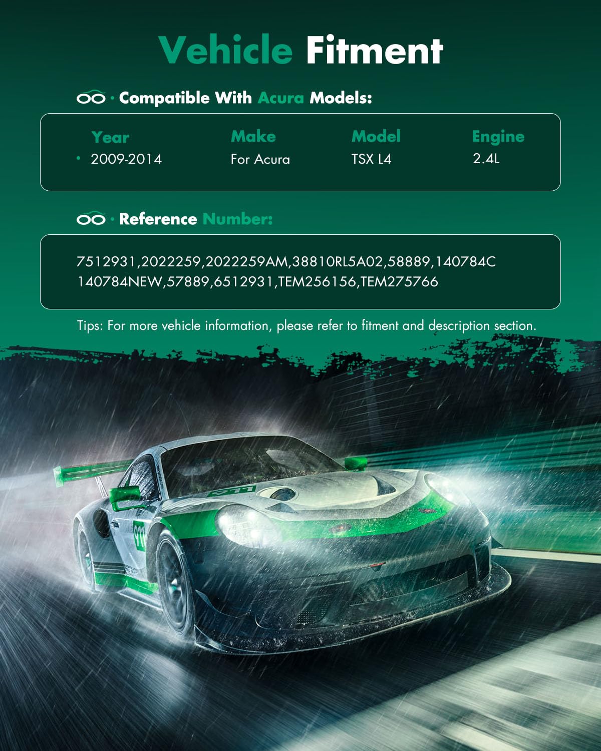 SCITOO AC Compressor Fit for Acura TSX 2.4L 2009 2010 2011 2012 2013 2014