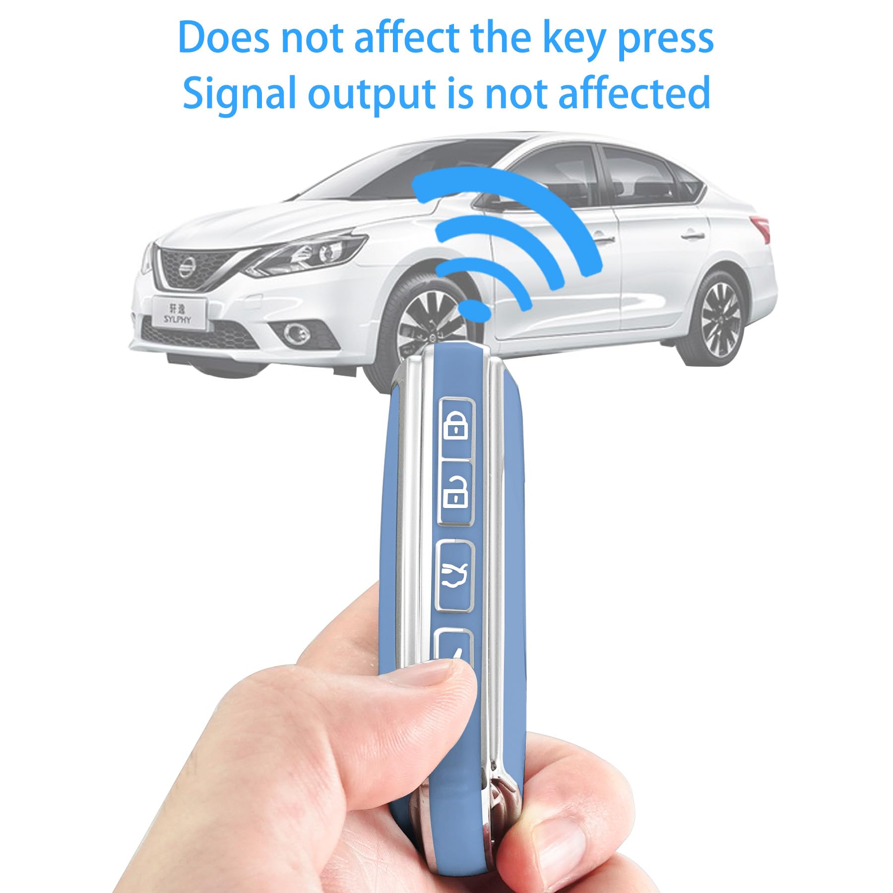 Kirsnda For Mazda Key Fob Cover,Case With Keychain,Soft Tpu Protection Key Shell/Skin,4 Buttons Fit 2019 2020 2021 For Mazda 3,H