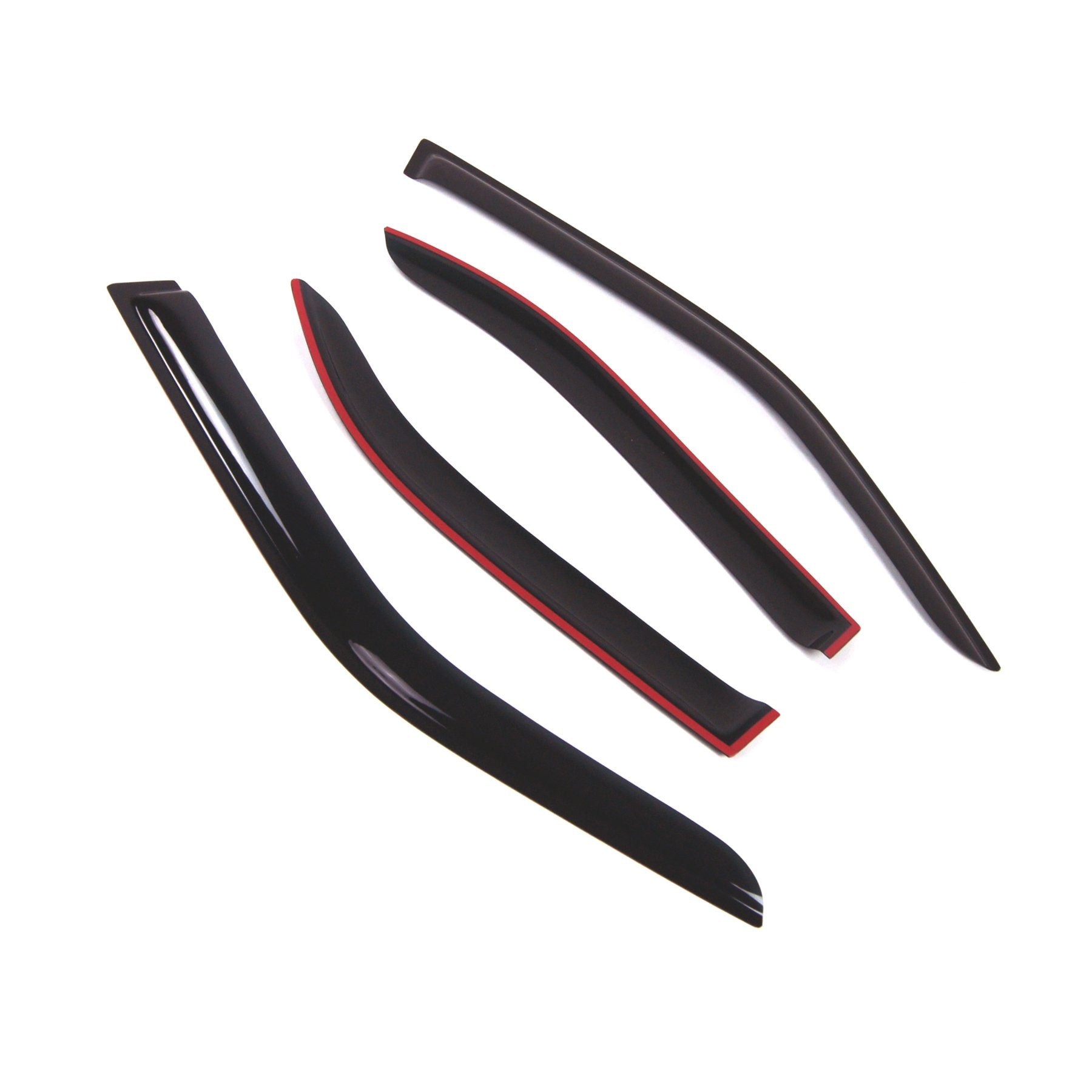 Tuningpros Wd2-490 Dark Smoke 4 Pcs Set Window Visor (Outside Mount) Deflector Rain Guard Compatible With 1994-2000 Mercedes-Ben