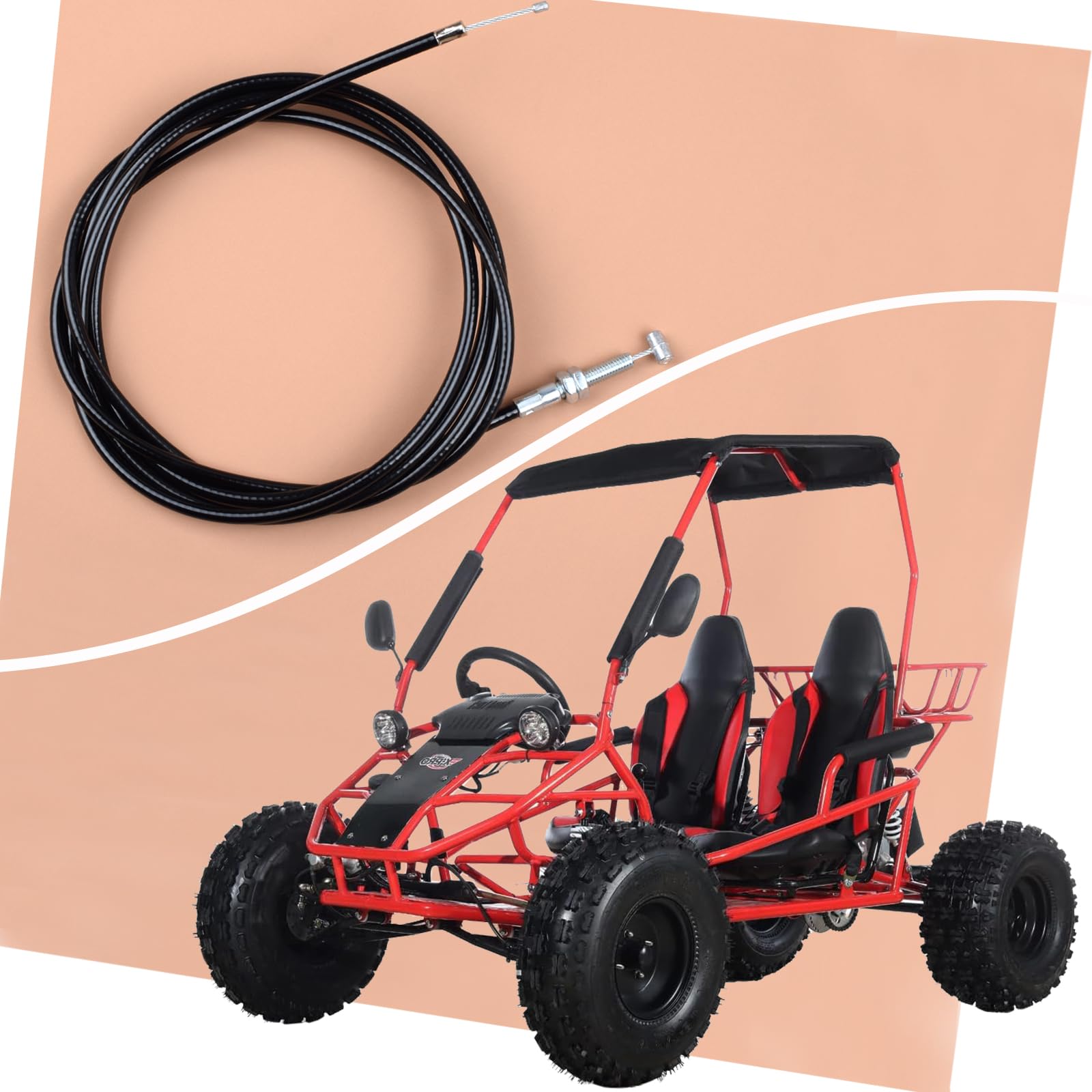 Royitay 75 Inch Universal Straight Throttle Cable For 90Cc 110Cc 125Cc Gas Scooter Go Kart Yerf Dog Kandi Mini Bike Dirt Bike Bu