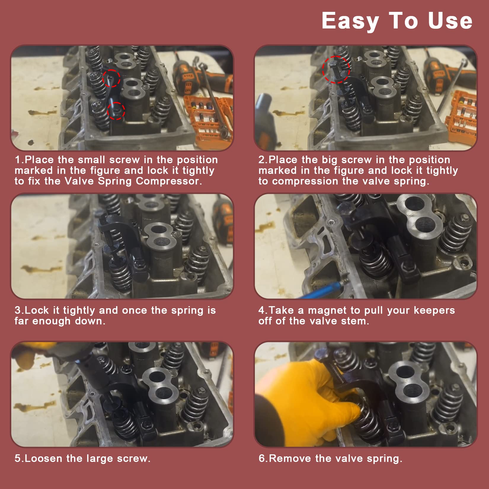 Yourour Pow352003 Valve Spring Compressor Compatible With Dodge Ram 2500 3500 5.7L 6.1L 6.2L 6.4L Hemi