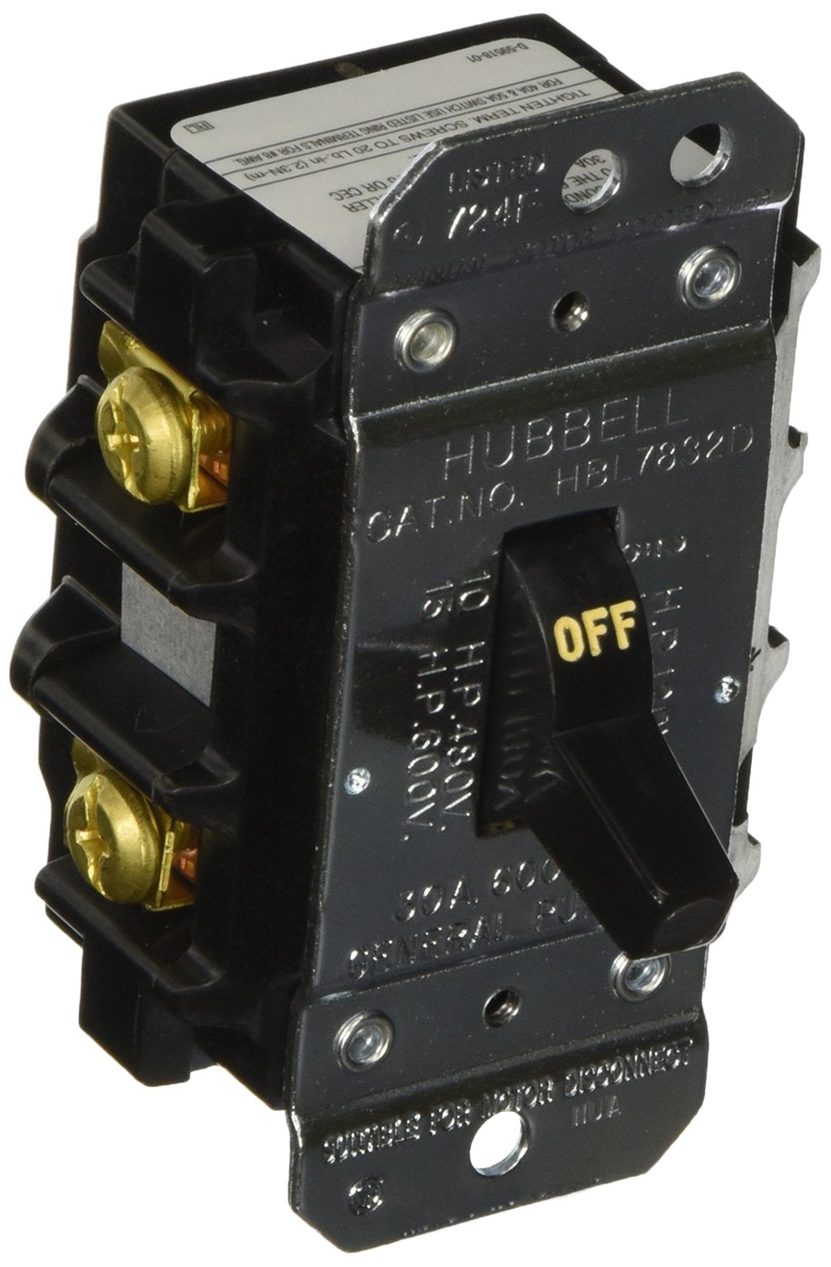Hubbell HBL7832D 30 amp 600V 2 Phase Disconnect Switch