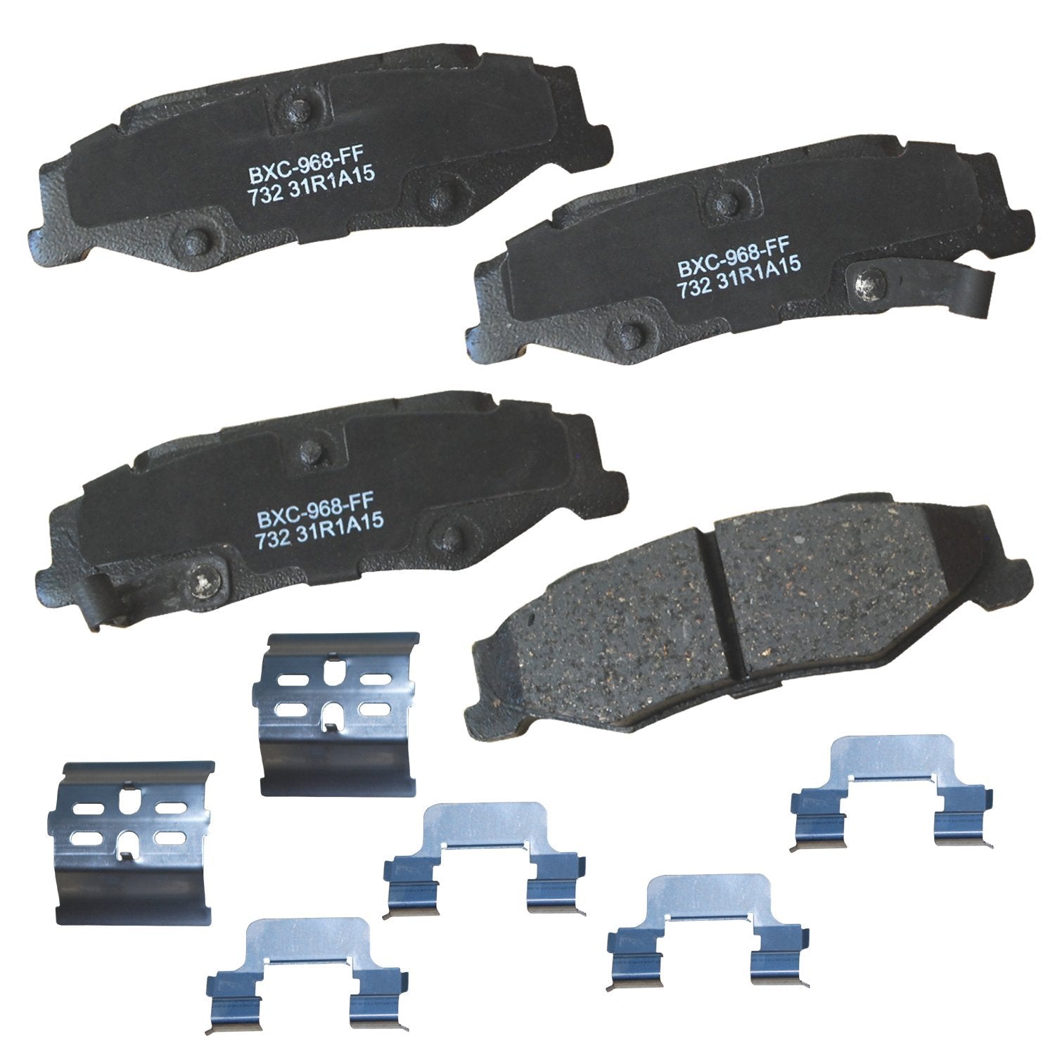 Bendix Premium Sbc732 Ceramic Rear Brake Pads For Cadillac Xlr 2009-2004, Chevrolet Corvette 2013-1997