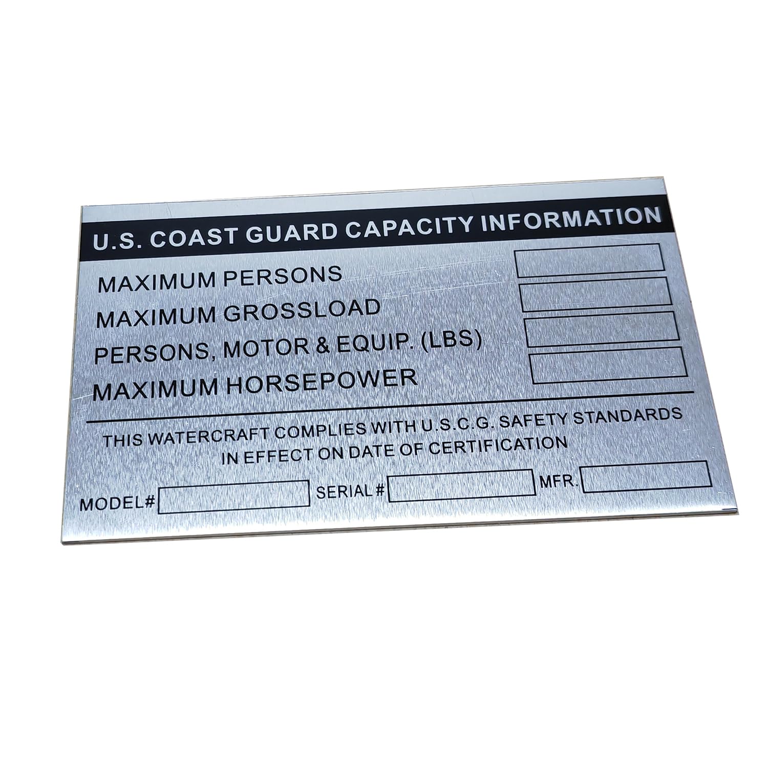 Vin Serial Id Tag Plate Data Blank Car Truck Hot Rod Equipment Trailer (127Mm X 76Mm)