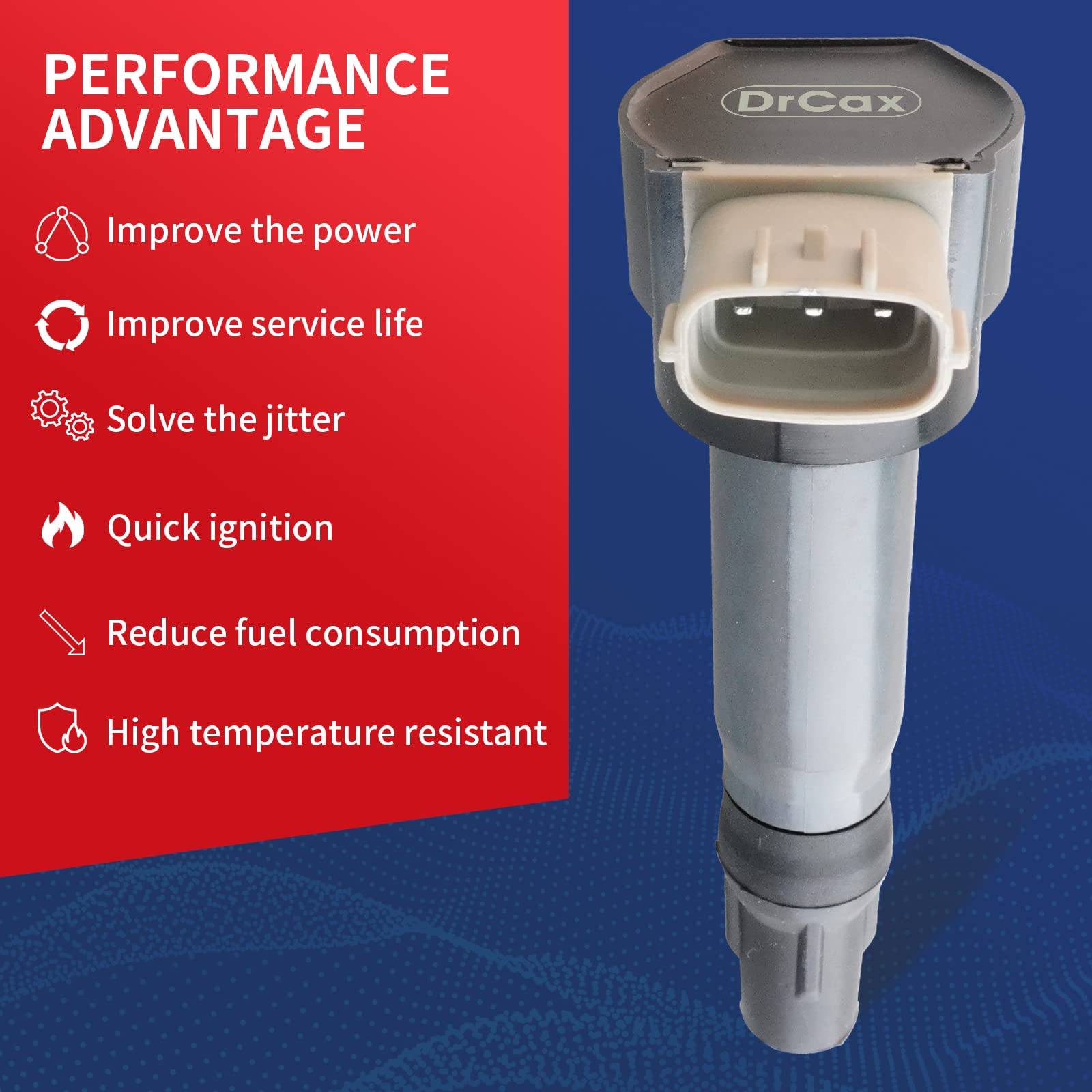 Drcax Oem Ignition Coil Uf681 Gn10674 Compatible With Smart Fortwo 2005-2015 Replaces Ica64178, Ica64270-1.0L L3 Electric - 1 Pa