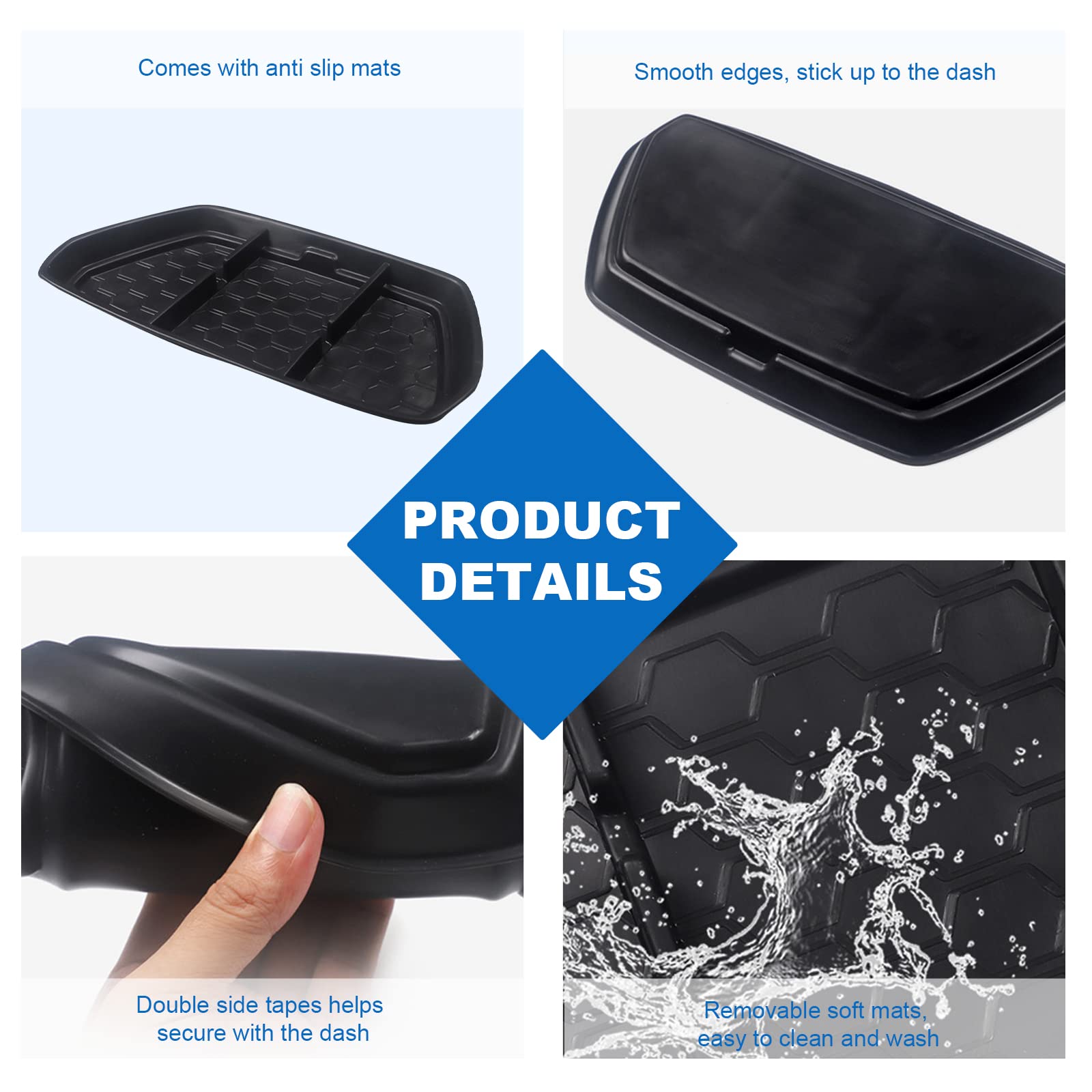 Cdefg For 2022 2023 Frontier Pickup Truck Center Console Dash Organizer 2023 Nisan Frontier Truck Dashboard Table Tray Storage Box Dash Phone Holder 2023 Frontier Truck Accessories