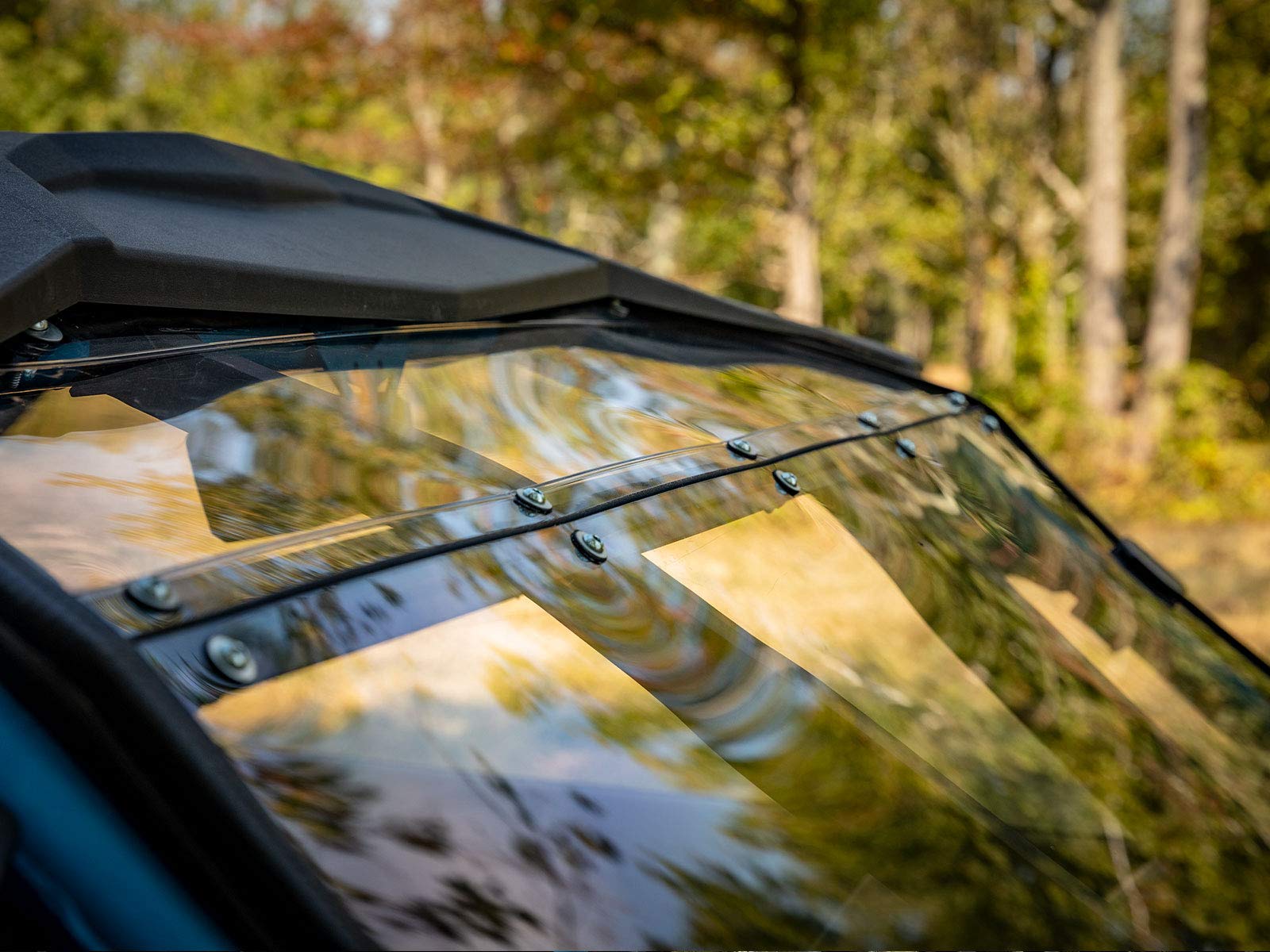 Superatv Heavy Duty Full Windshield For Can-Am Maverick X3 900 / X3 Turbo / X3 X / X3 Max (See Fitment) | 1/4' Thick Clear Scratch Resistant Polycarbonate | 250X Stronger Than Glass | Made In The Usa!