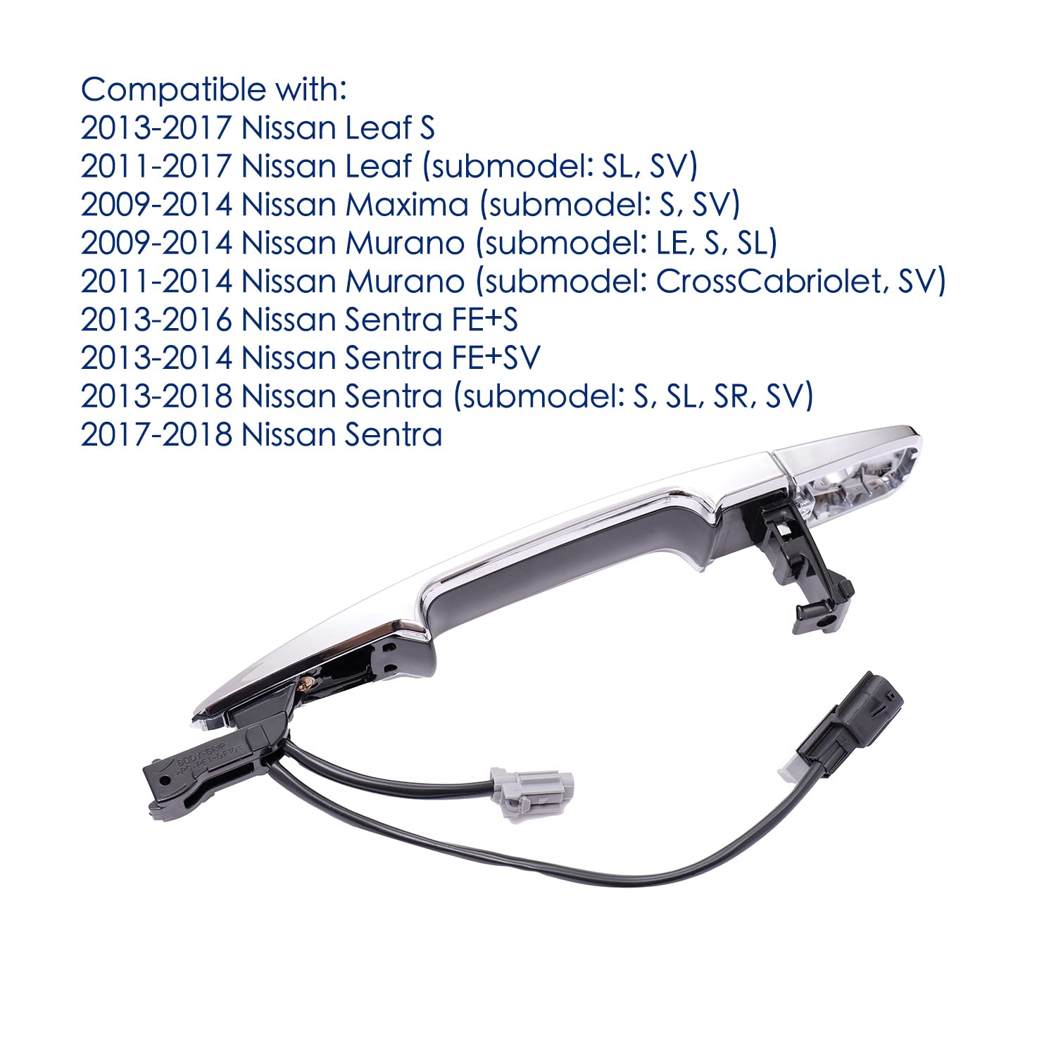 Lcyolada Front Left Driver Door Handle For Nissan Sentra 2013-2018,Nissan Murano Maxima 2009-2014, Nissan Leaf 2011-2017,806469N