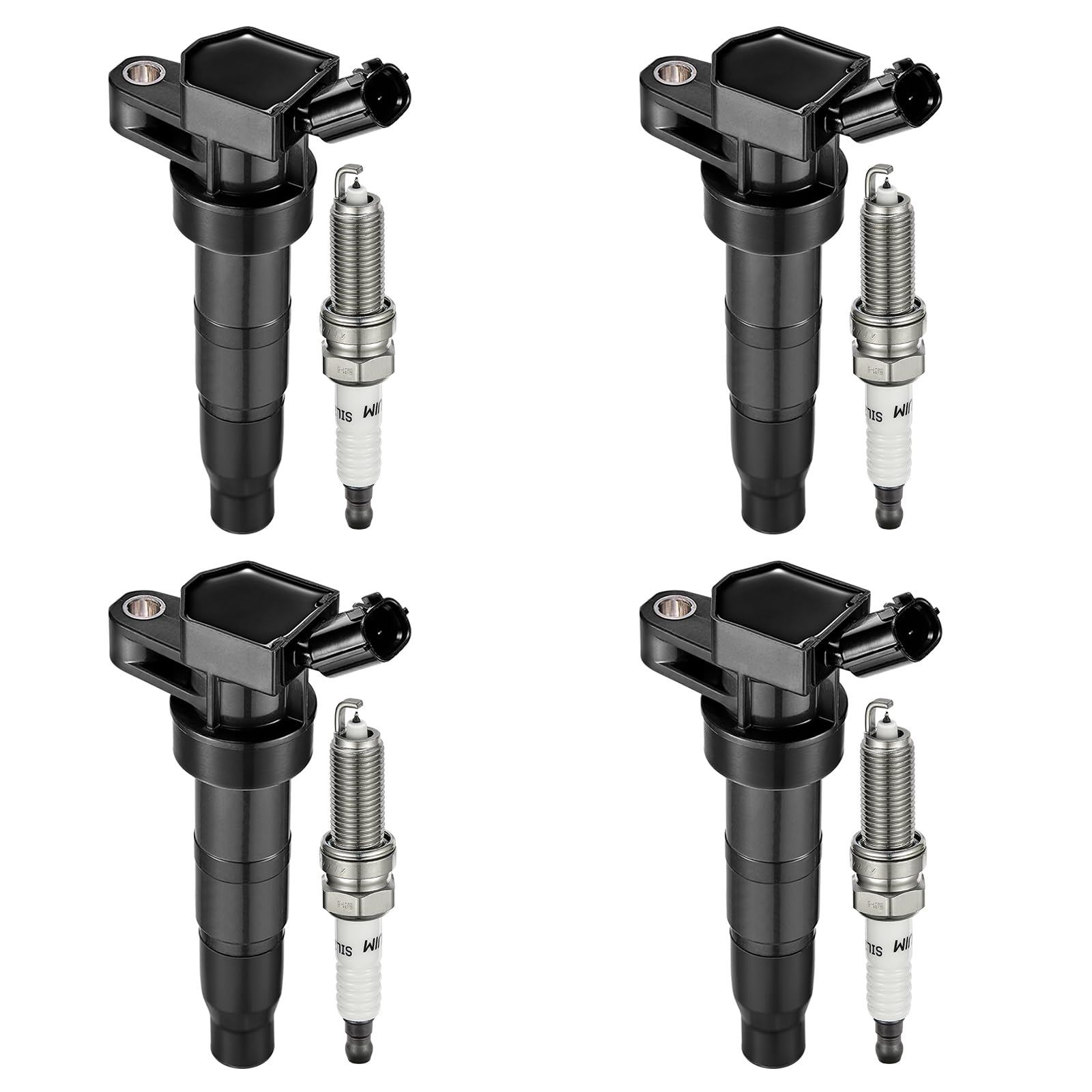 BDFHYK Ignition Coils UF611 and Iridium Spark Plug XP6203 Compatible with Hyundai Equus Genesis Sonata Tucson Kia Borrego K900 O